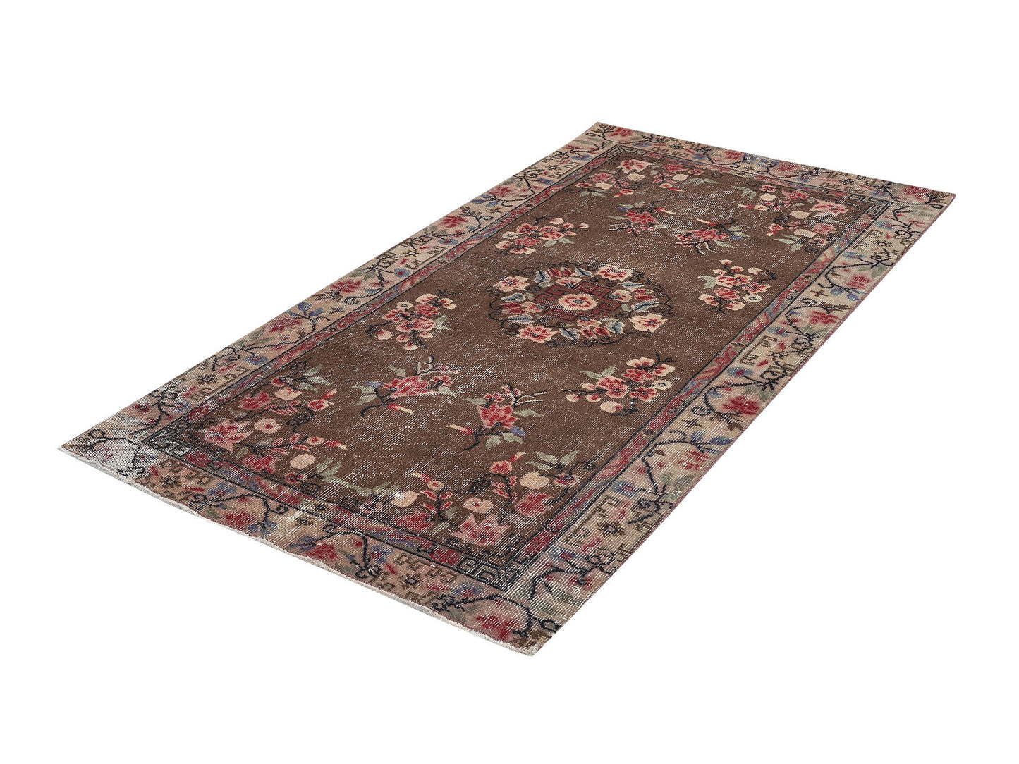 Vintage Handmade Rug, Turkish Oushak Eclectic Rug, Area Bohemian Rug, Bedroom Rug, Carpet Rug, Turkish Carpet, Rug 4x7, Turkey Rug, 12232