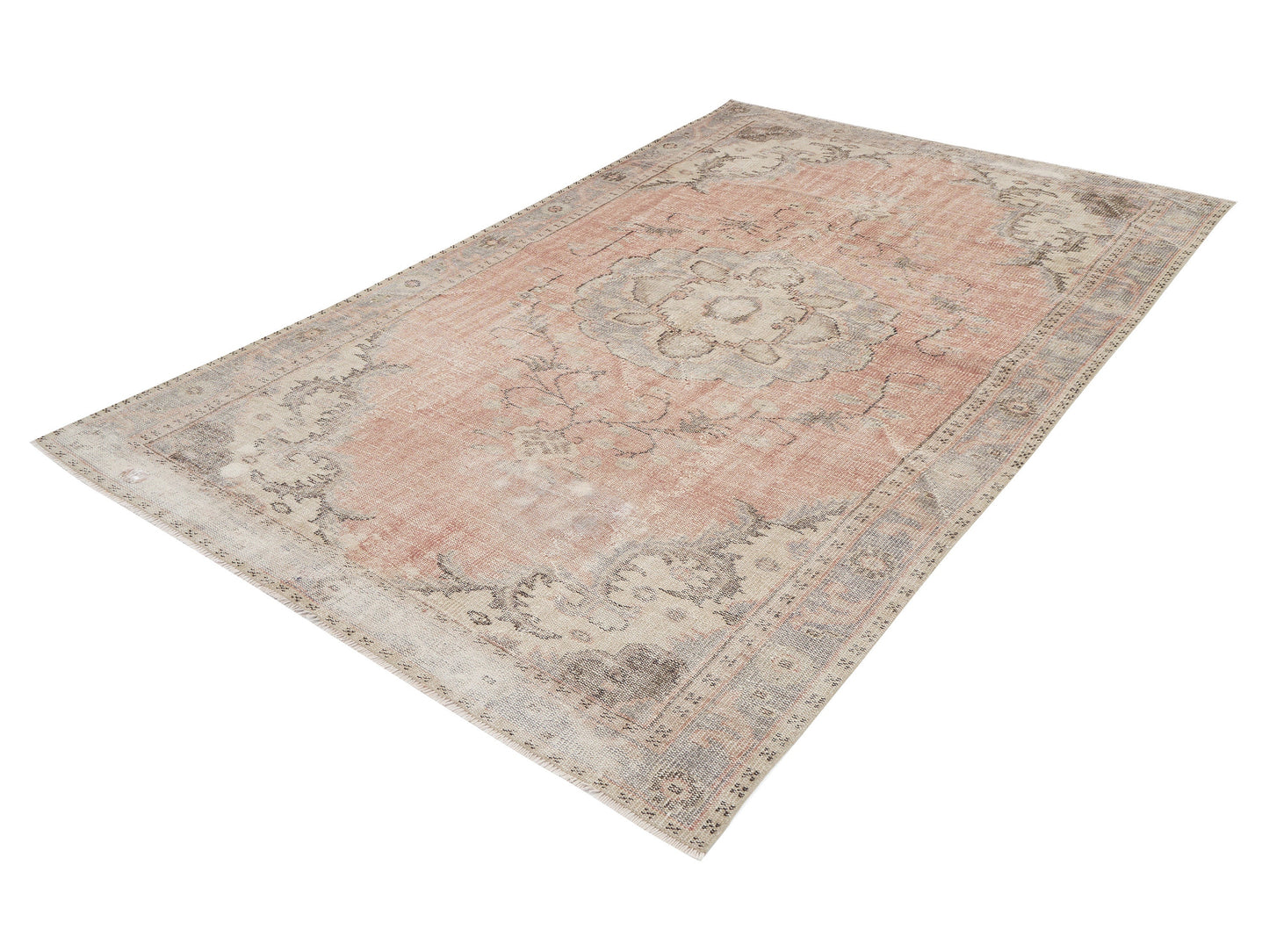 Oushak Vintage Rug, Turkish Handmade Rug, Area Antique Rug, Scandinavian Rug, Kid Room Rug, Neutral Rug, Turkish Carpet, Rug 6x9, 12120