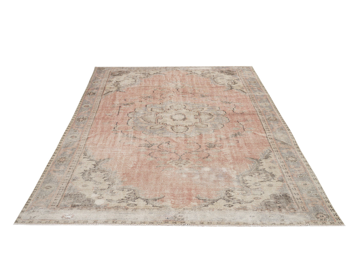 Oushak Vintage Rug, Turkish Handmade Rug, Area Antique Rug, Scandinavian Rug, Kid Room Rug, Neutral Rug, Turkish Carpet, Rug 6x9, 12120