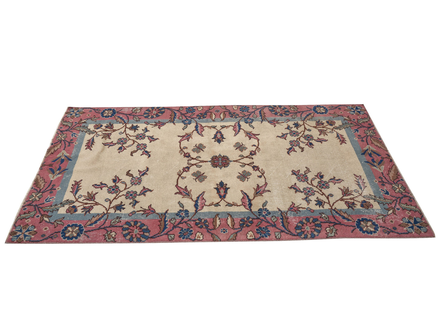 Turkish Vintage Handmade Rug, Oushak Area Faded Rug, Anatolia Antique Rug, Bohemian Rug, Turkey Rug, Vintage Carpet, Rug 4x6, 12233