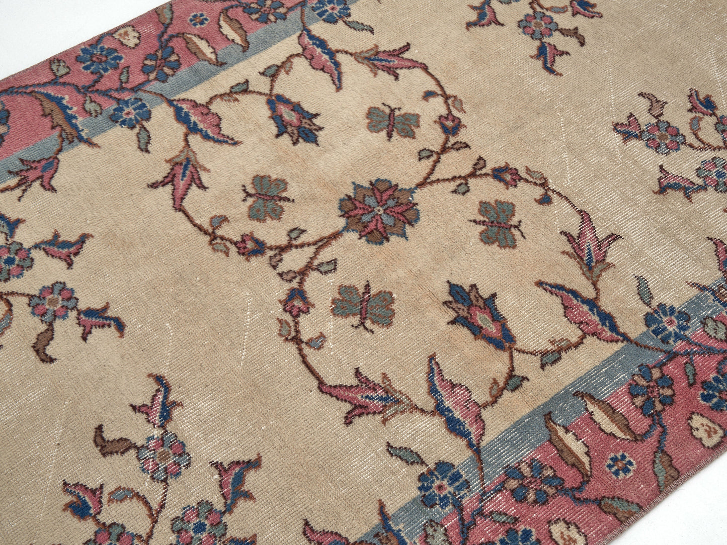 Turkish Vintage Handmade Rug, Oushak Area Faded Rug, Anatolia Antique Rug, Bohemian Rug, Turkey Rug, Vintage Carpet, Rug 4x6, 12233