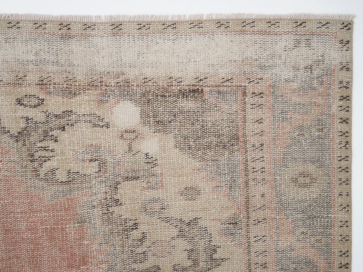 Oushak Vintage Rug, Turkish Handmade Rug, Area Antique Rug, Scandinavian Rug, Kid Room Rug, Neutral Rug, Turkish Carpet, Rug 6x9, 12120