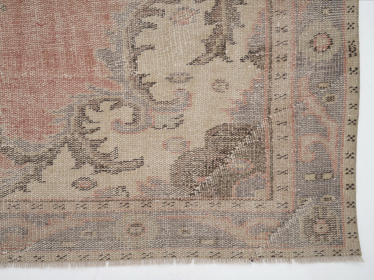 Oushak Vintage Rug, Turkish Handmade Rug, Area Antique Rug, Scandinavian Rug, Kid Room Rug, Neutral Rug, Turkish Carpet, Rug 6x9, 12120