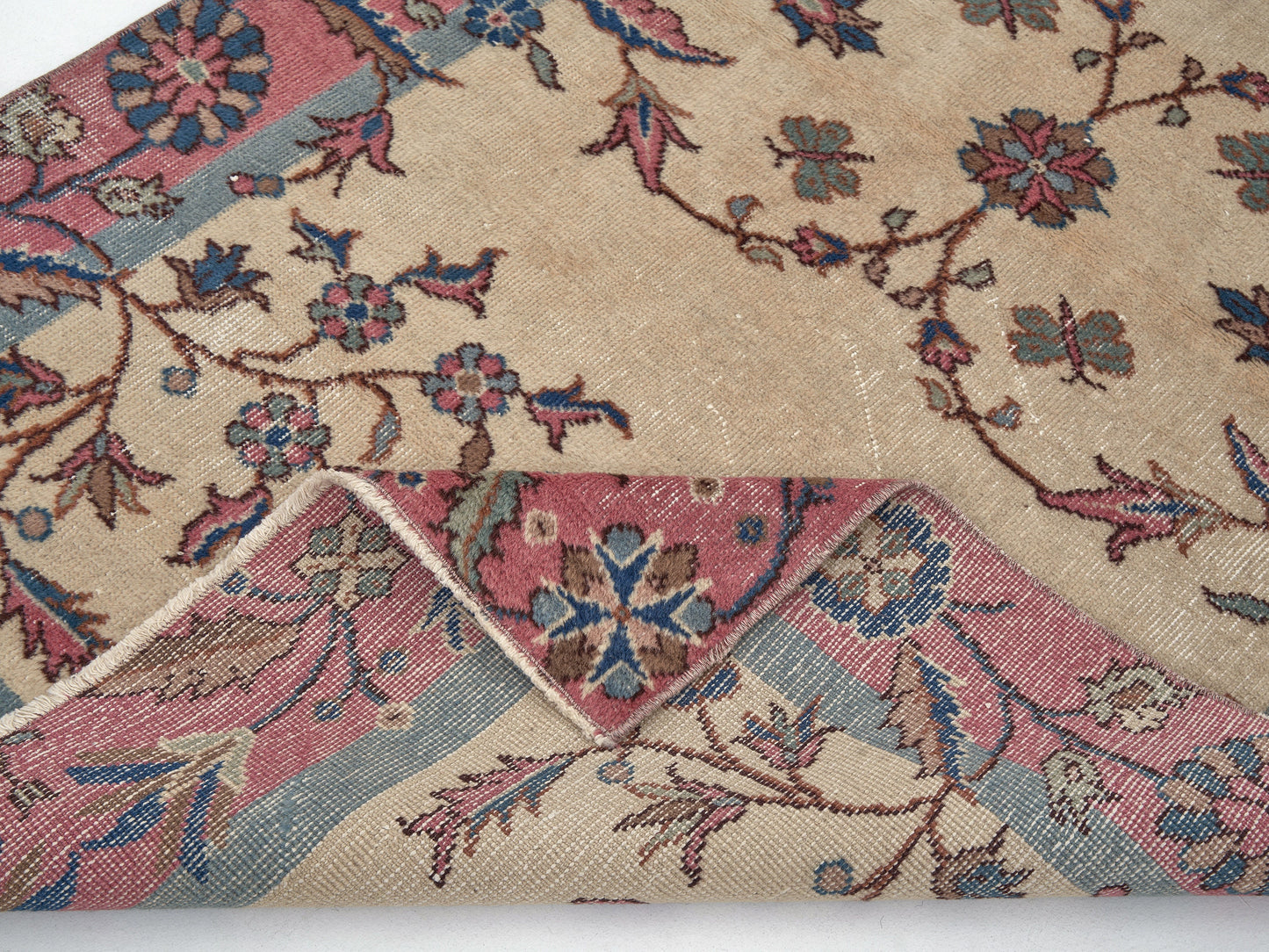 Turkish Vintage Handmade Rug, Oushak Area Faded Rug, Anatolia Antique Rug, Bohemian Rug, Turkey Rug, Vintage Carpet, Rug 4x6, 12233