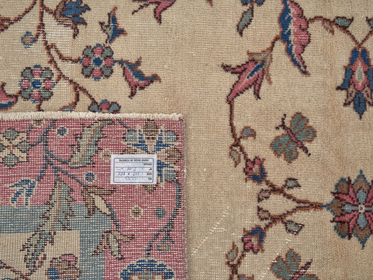 Turkish Vintage Handmade Rug, Oushak Area Faded Rug, Anatolia Antique Rug, Bohemian Rug, Turkey Rug, Vintage Carpet, Rug 4x6, 12233