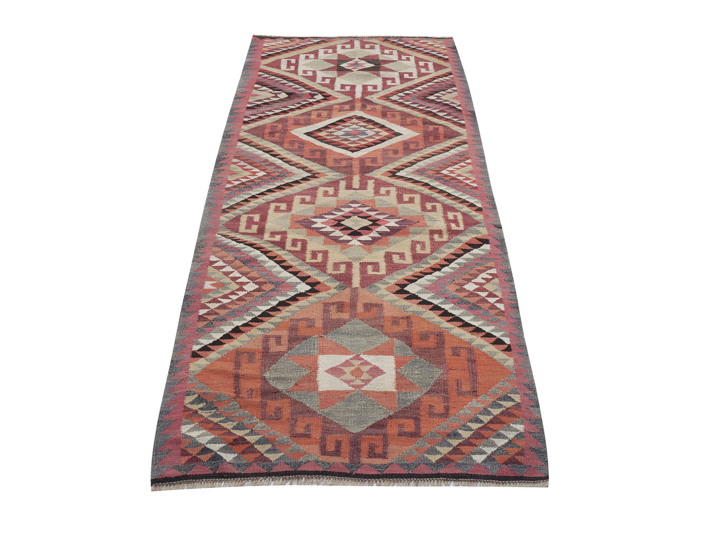 Oushak Runner, Vintage Runner, Turkish Runner, Rug Runner, Hallway Runner, Anatolia Rug, Kilim Runner Rug, Runner Rug 4x10, 11385
