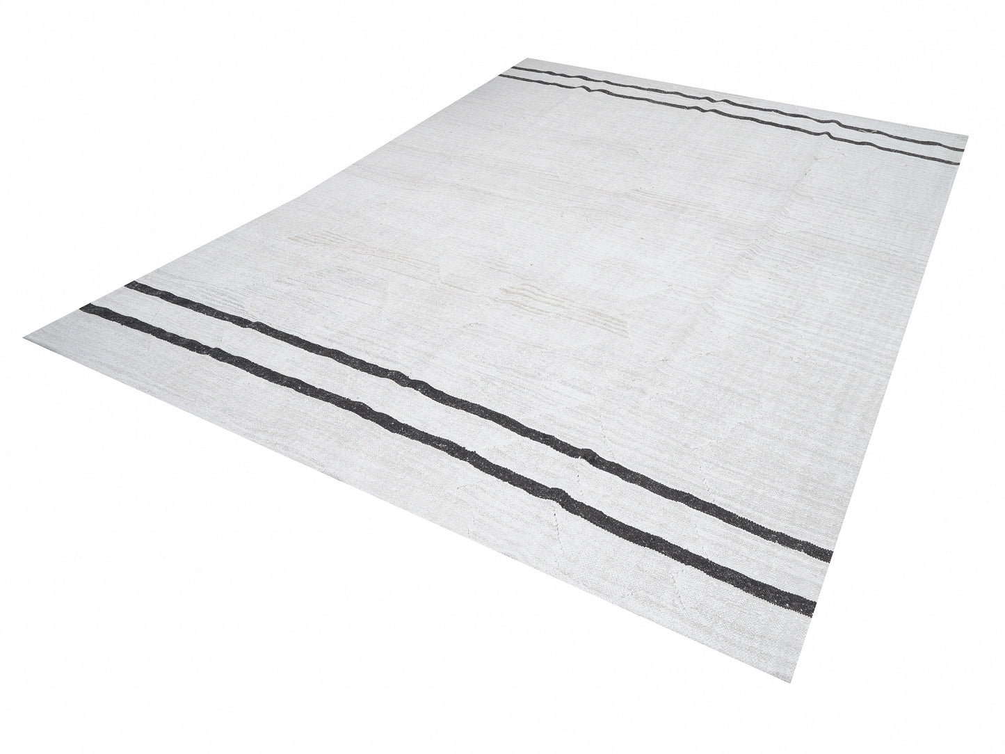 Vintage Kilim, Handmade Kilim Rug, Turkish Kilim, Area Striped Kilim Rug, Kilim Rug 9x12, White Hemp Rug, Large Rug, Oversize Rug,, 12544