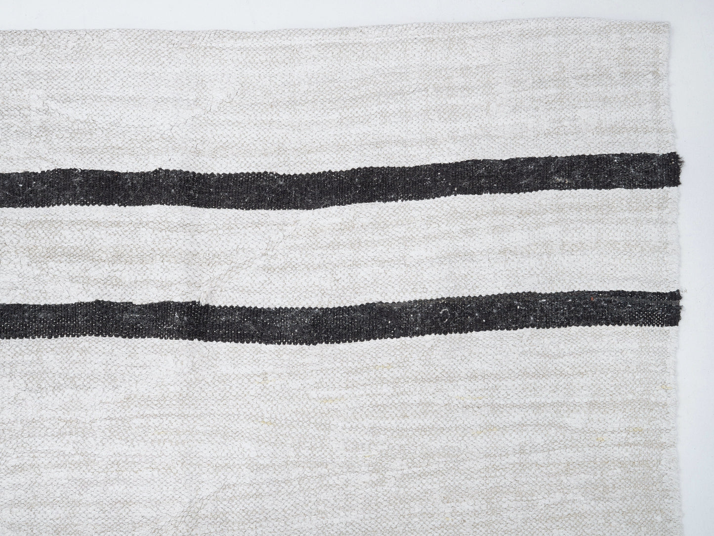 Handmade Kilim Rug, Turkish Kilim, Vintage Kilim, Area Black Striped Kilim Rug, Large White Hemp Rug, Oversize Rug, Kilim Rug 9x12, 12541