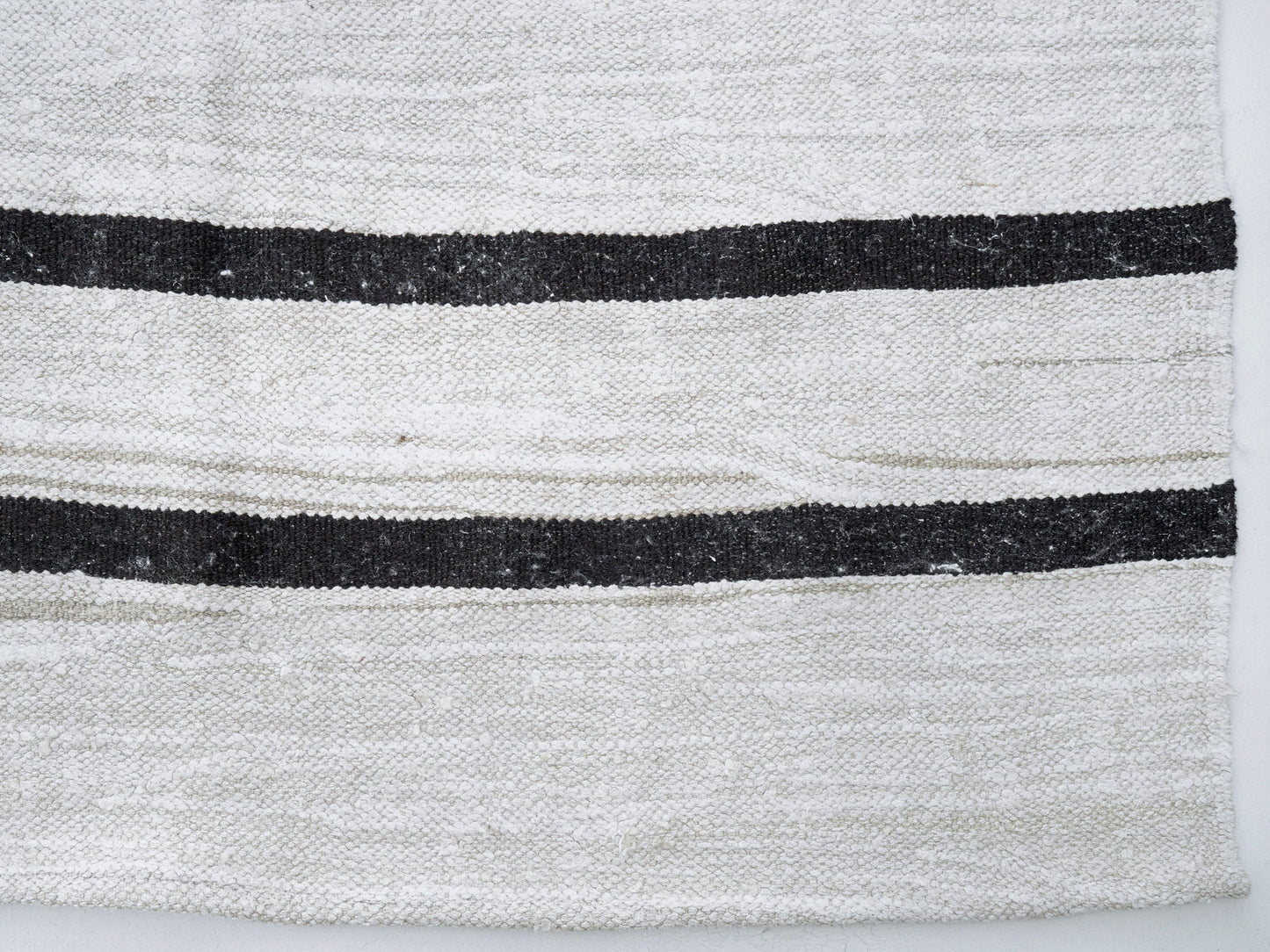 Handmade Kilim Rug, Turkish Kilim, Vintage Kilim, Area Black Striped Kilim Rug, Large White Hemp Rug, Oversize Rug, Kilim Rug 9x12, 12541
