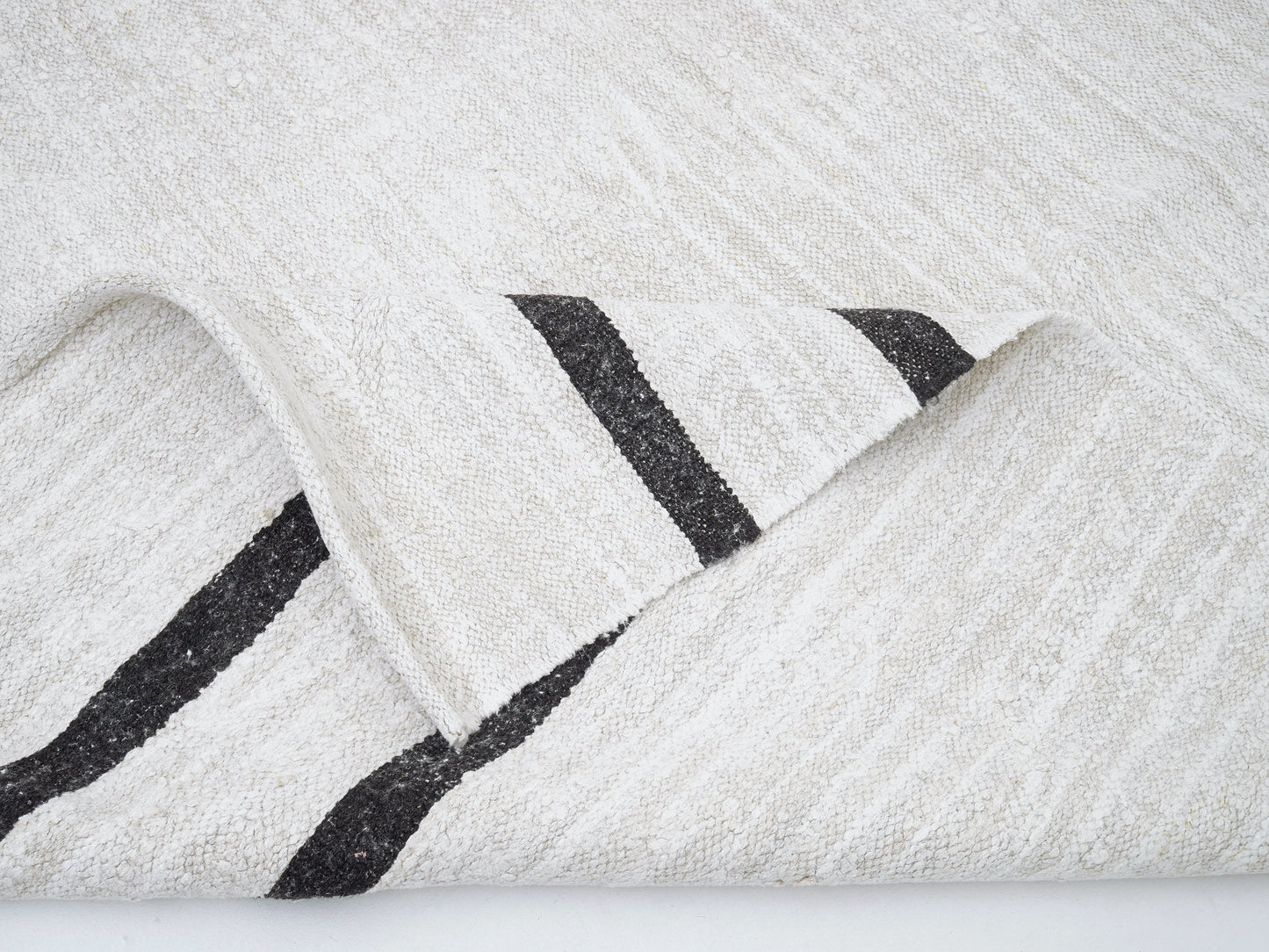Handmade Kilim Rug, Turkish Kilim, Vintage Kilim, Area Black Striped Kilim Rug, Large White Hemp Rug, Oversize Rug, Kilim Rug 9x12, 12541