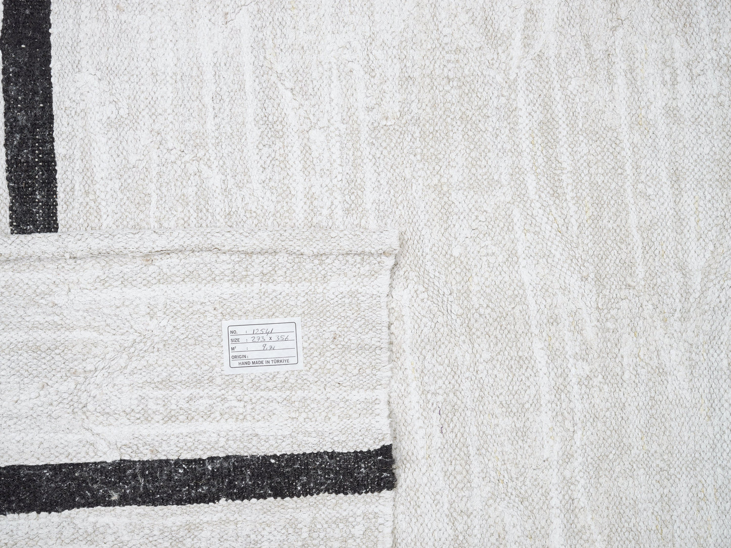 Handmade Kilim Rug, Turkish Kilim, Vintage Kilim, Area Black Striped Kilim Rug, Large White Hemp Rug, Oversize Rug, Kilim Rug 9x12, 12541
