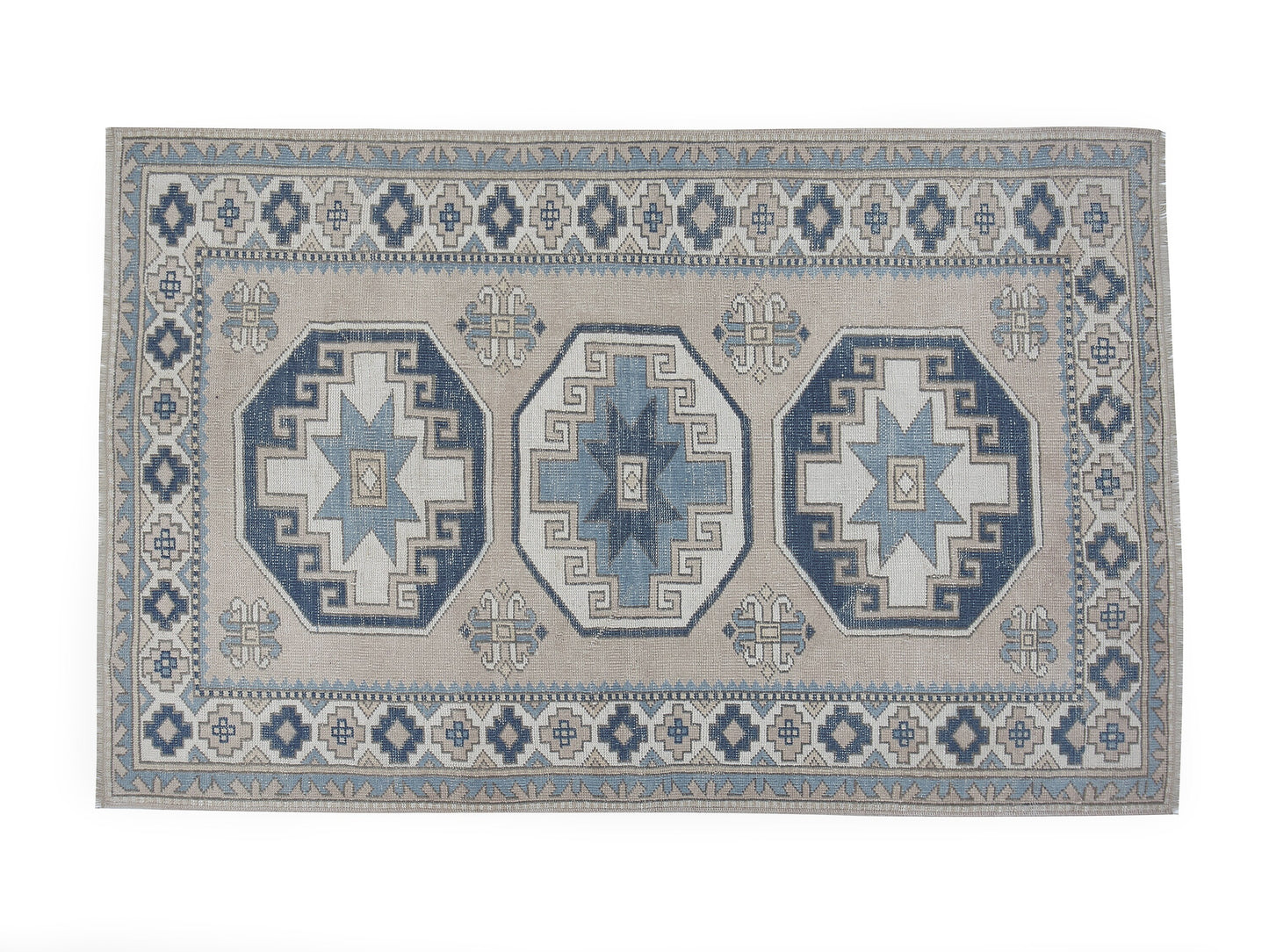 Oushak Vintage Rug, Turkish Handmade Rug, Area Eclectic Rug, Office Rug, Carpet Rug, Turkish Carpet, Turkey Rug, Rug 5x7, 12434