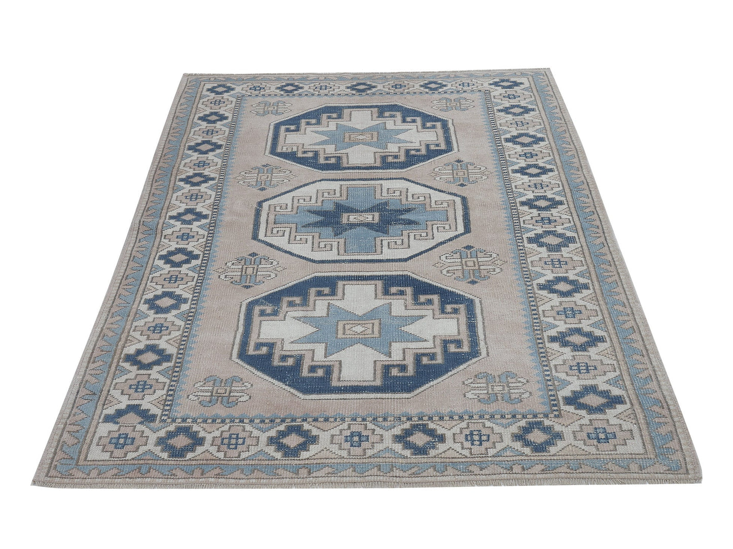 Oushak Vintage Rug, Turkish Handmade Rug, Area Eclectic Rug, Office Rug, Carpet Rug, Turkish Carpet, Turkey Rug, Rug 5x7, 12434