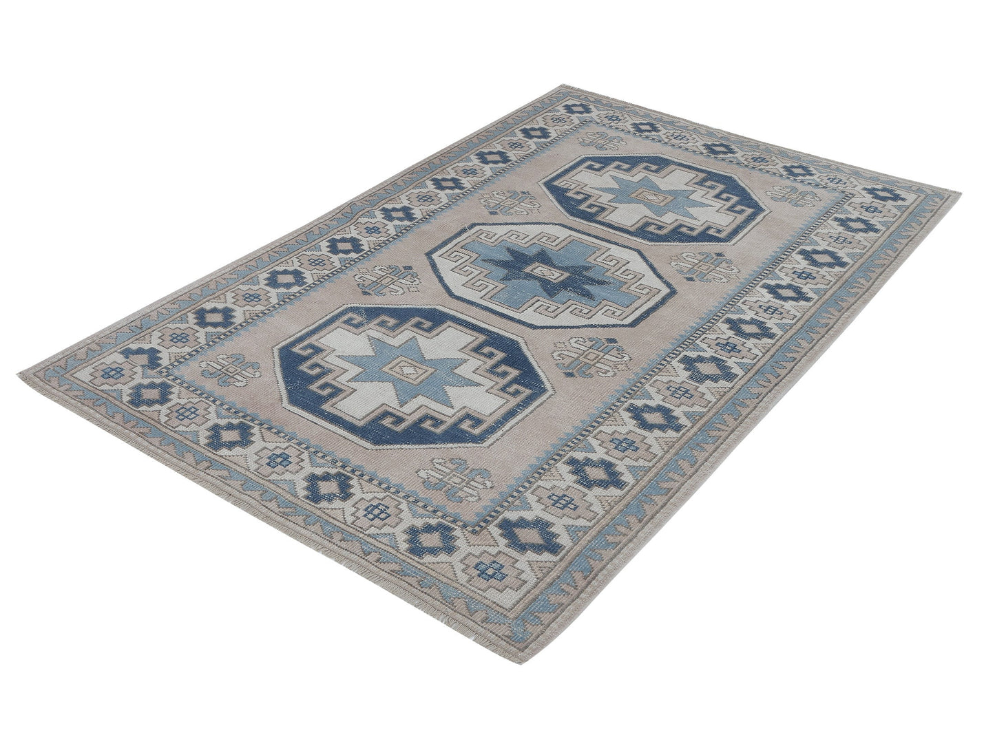 Oushak Vintage Rug, Turkish Handmade Rug, Area Eclectic Rug, Office Rug, Carpet Rug, Turkish Carpet, Turkey Rug, Rug 5x7, 12434
