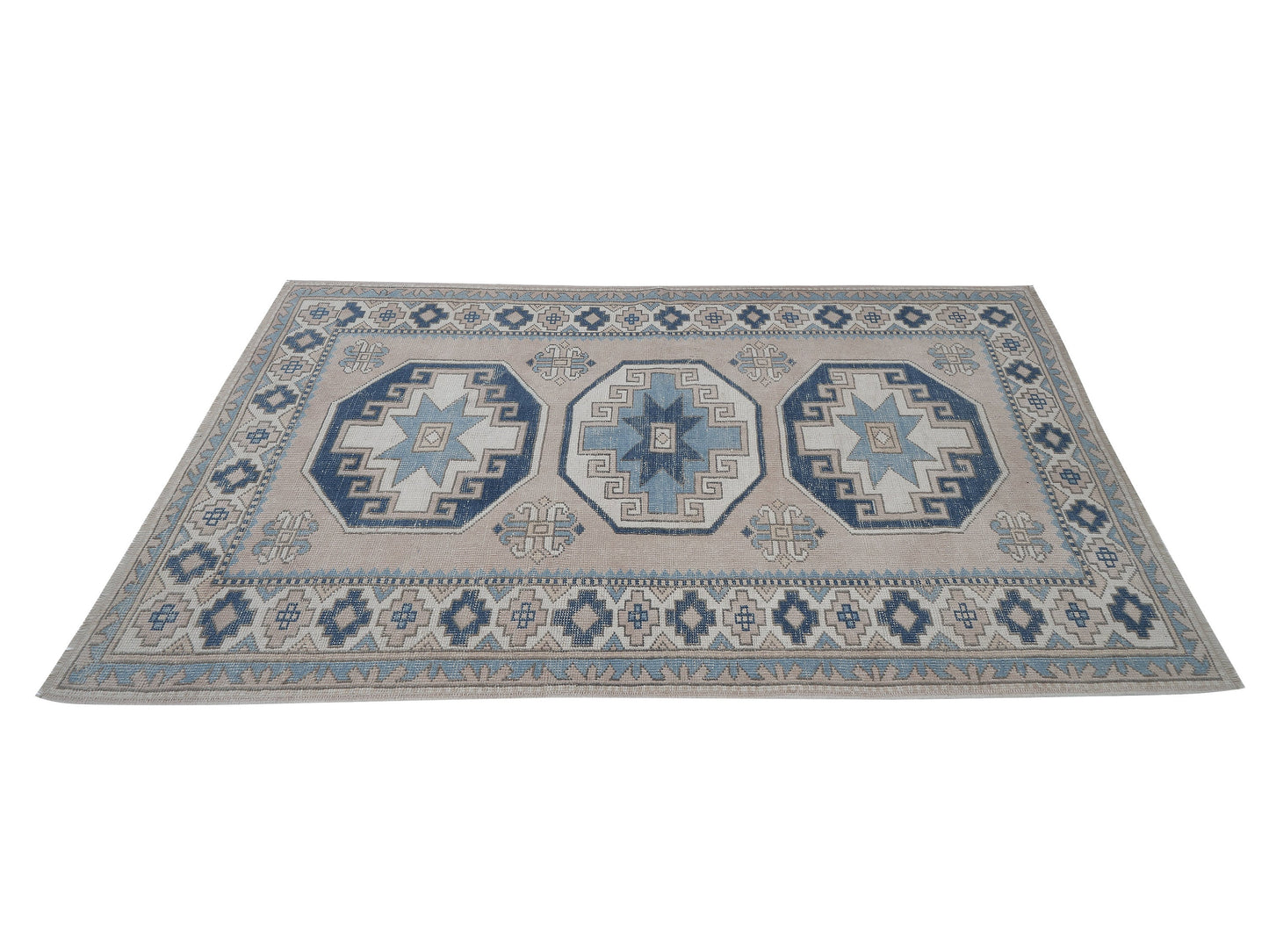 Oushak Vintage Rug, Turkish Handmade Rug, Area Eclectic Rug, Office Rug, Carpet Rug, Turkish Carpet, Turkey Rug, Rug 5x7, 12434