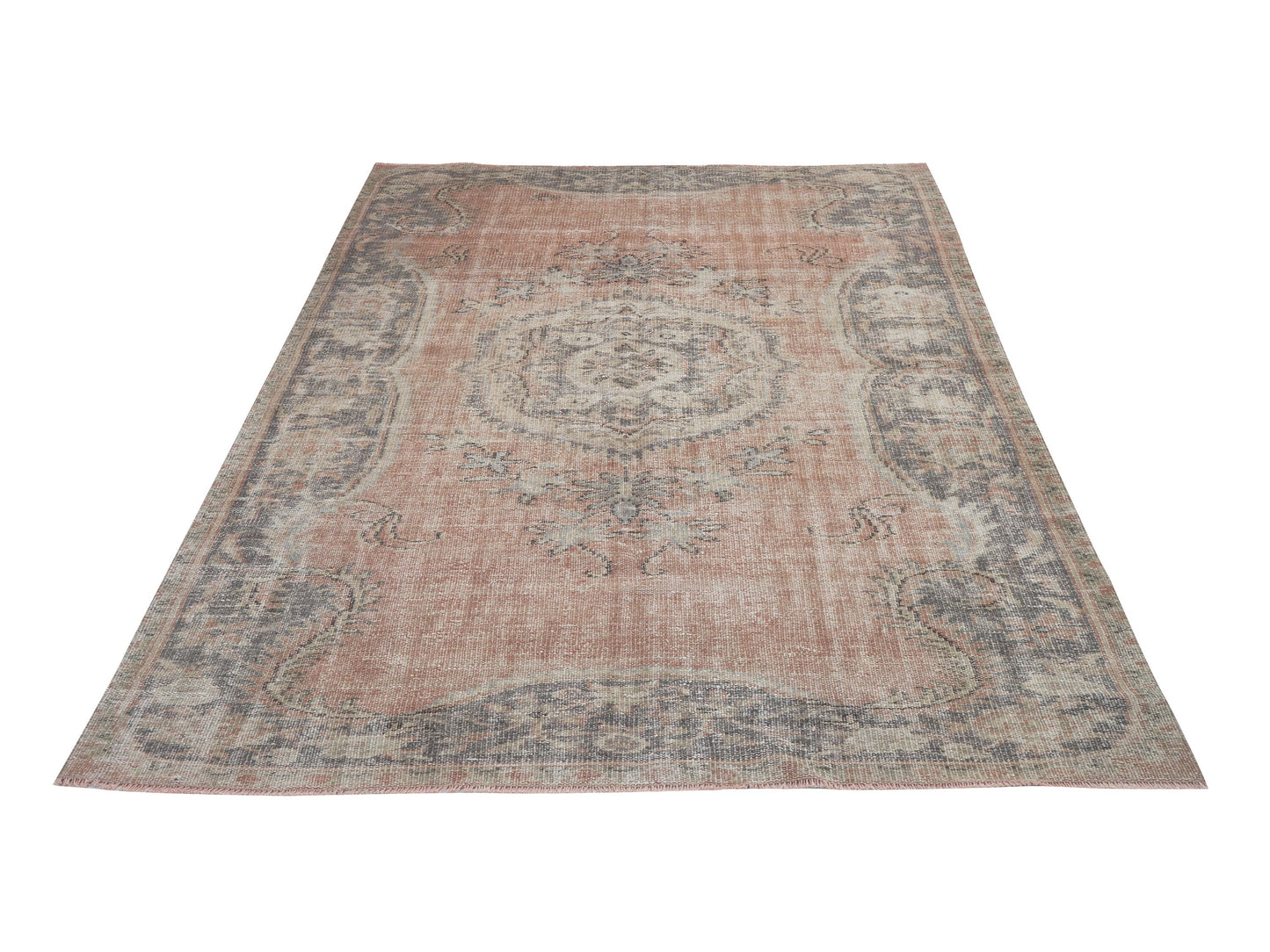 Handmade Area Rug, Vintage Oushak Rug, Turkish Antique Rug, Anatolia Rug, Living Room Rug, Neutral Faded Rug, Turkey Rug, Rug 6x9, 12147