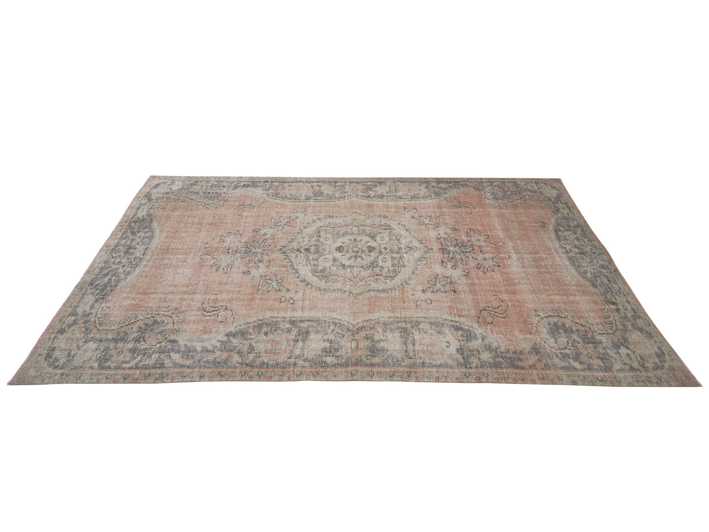 Handmade Area Rug, Vintage Oushak Rug, Turkish Antique Rug, Anatolia Rug, Living Room Rug, Neutral Faded Rug, Turkey Rug, Rug 6x9, 12147