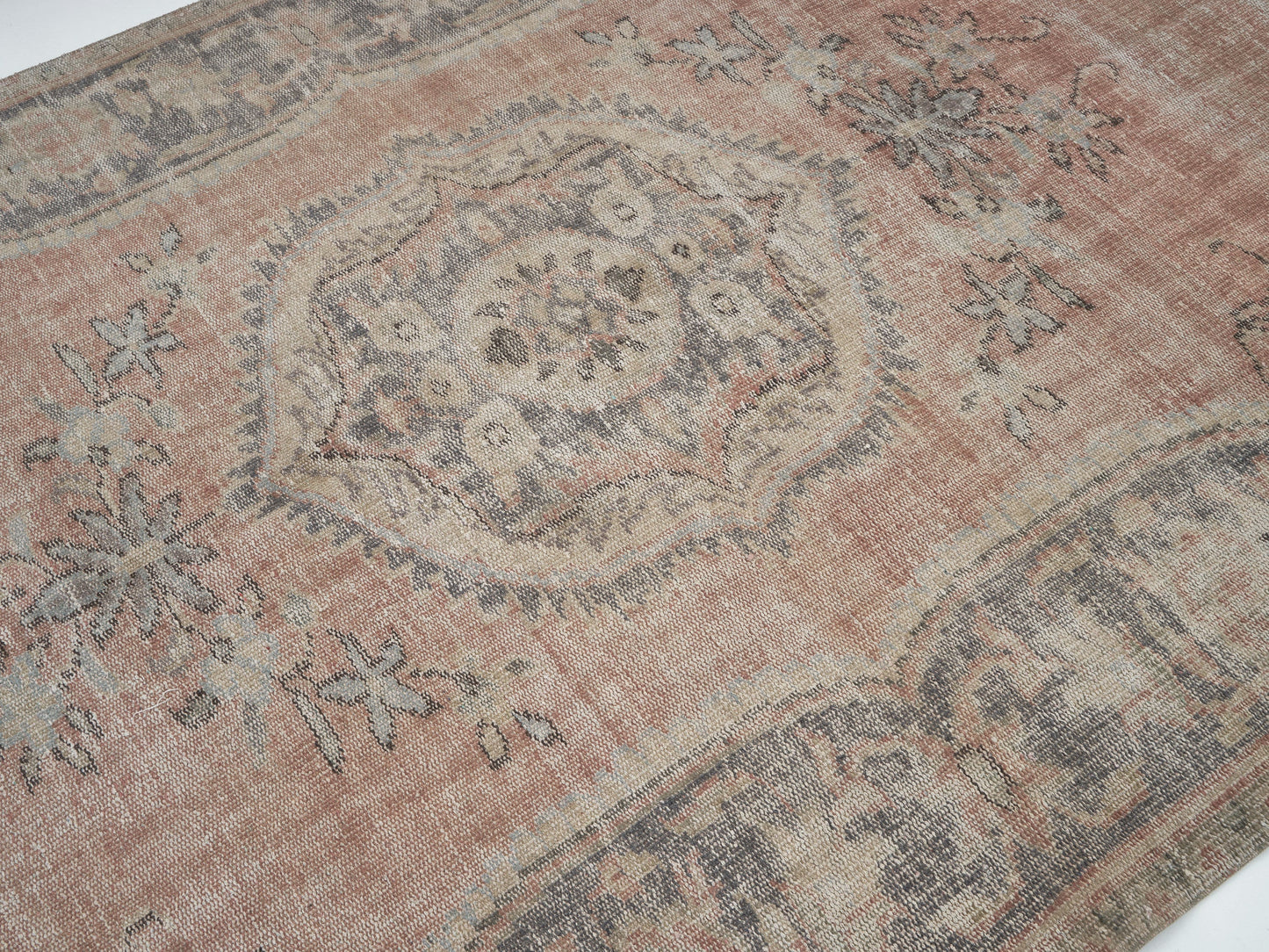 Handmade Area Rug, Vintage Oushak Rug, Turkish Antique Rug, Anatolia Rug, Living Room Rug, Neutral Faded Rug, Turkey Rug, Rug 6x9, 12147