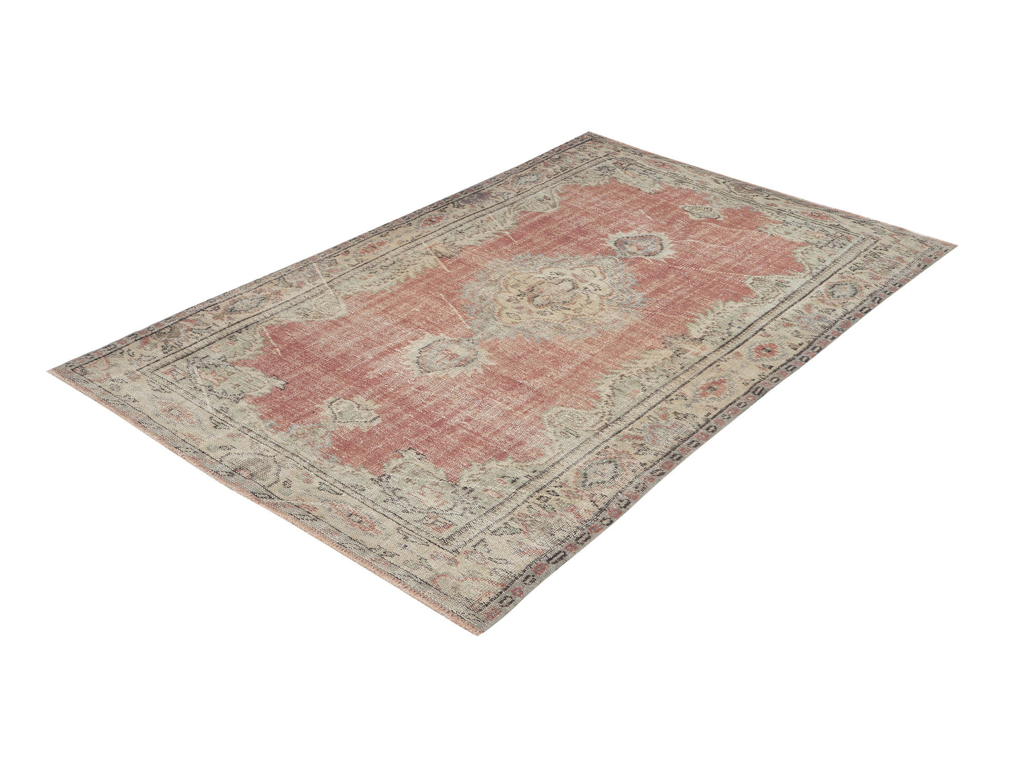 Vintage Handmade Rug, Turkish Oushak Rug, Area Eclectic Rug, Kid Room Rug, Anatolia Rug, Bohemian Rug, Vintage Carpet, Rug 5x8, 12153