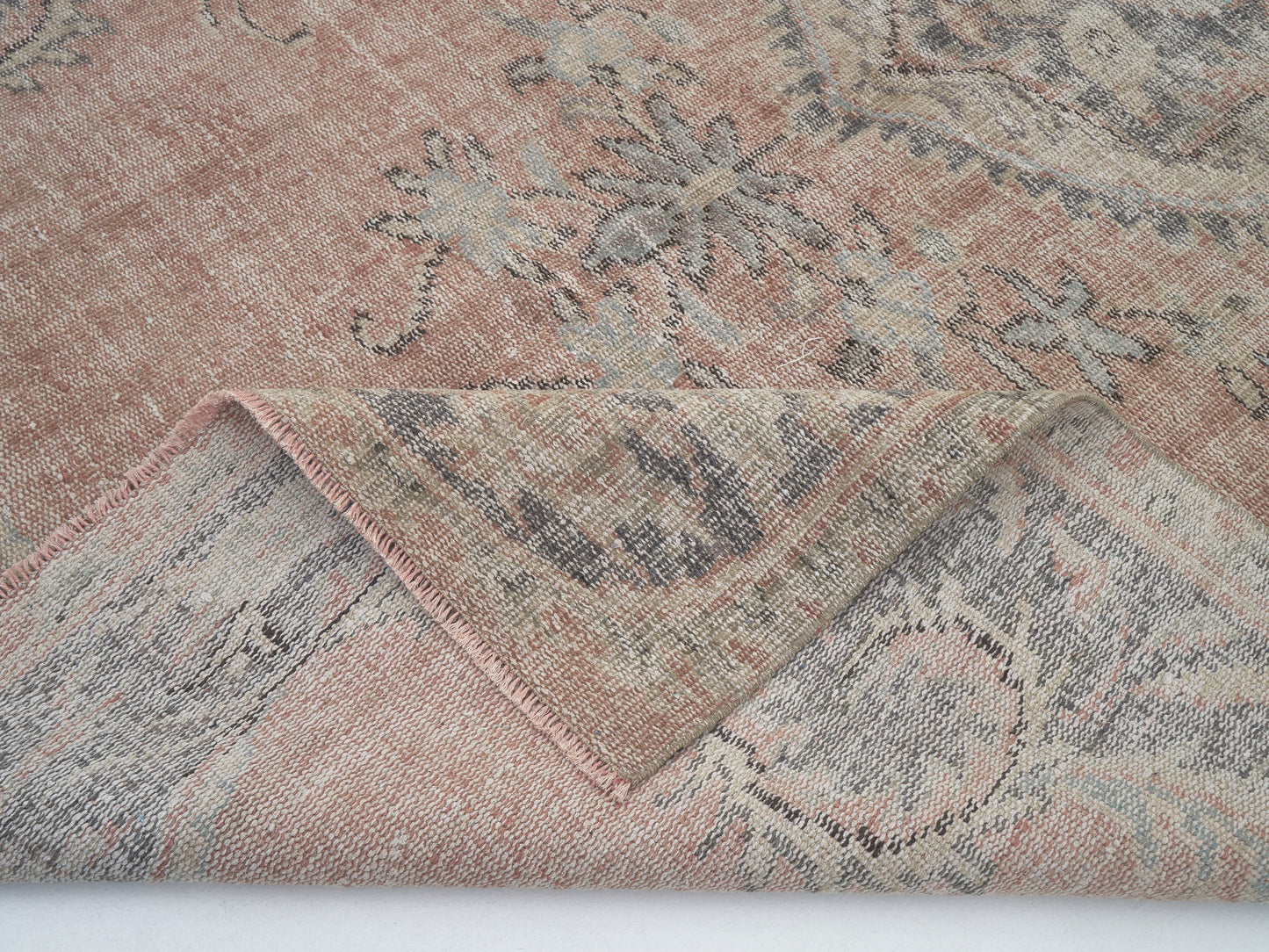 Handmade Area Rug, Vintage Oushak Rug, Turkish Antique Rug, Anatolia Rug, Living Room Rug, Neutral Faded Rug, Turkey Rug, Rug 6x9, 12147