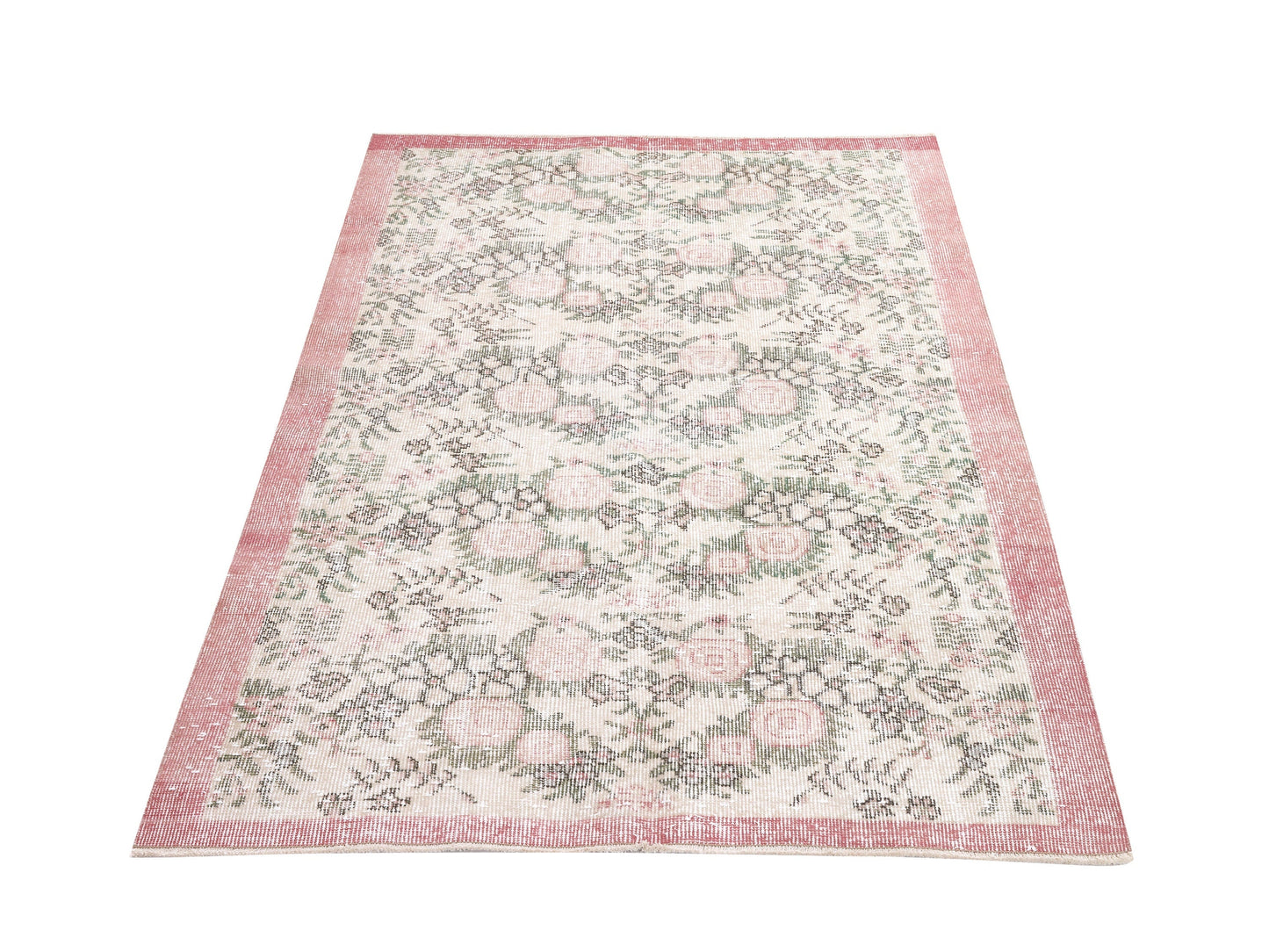 Turkish Rug 4x7, Oushak Area Rug, Vintage Handmade Unique Rug, Carpet Rug, Living Room Rug, Bohemian Rug, Anatolia Eclectic Rug, 10345