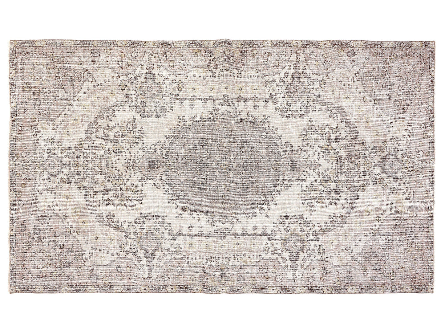 Primitive Rug, Oushak Handmade Rug, Area Faded Rug, Turkish Antique Rustic Rug, Wool Rug, Vintage Muted Rug, Kid Room Rug, Rug 5x9, 10356