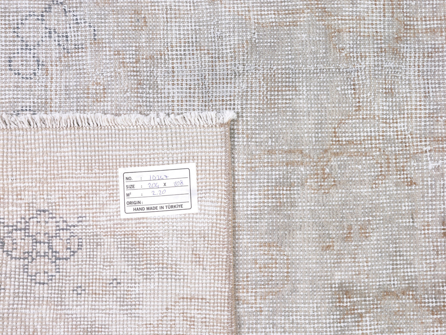 Turkish Rug Beige, Vintage Oushak Rug, Scandinavian Rug, Handmade Area Faded Rug, Neutral Floor Rug, Carpet Rug, Turkey Rug, Rug 4x7, 10347