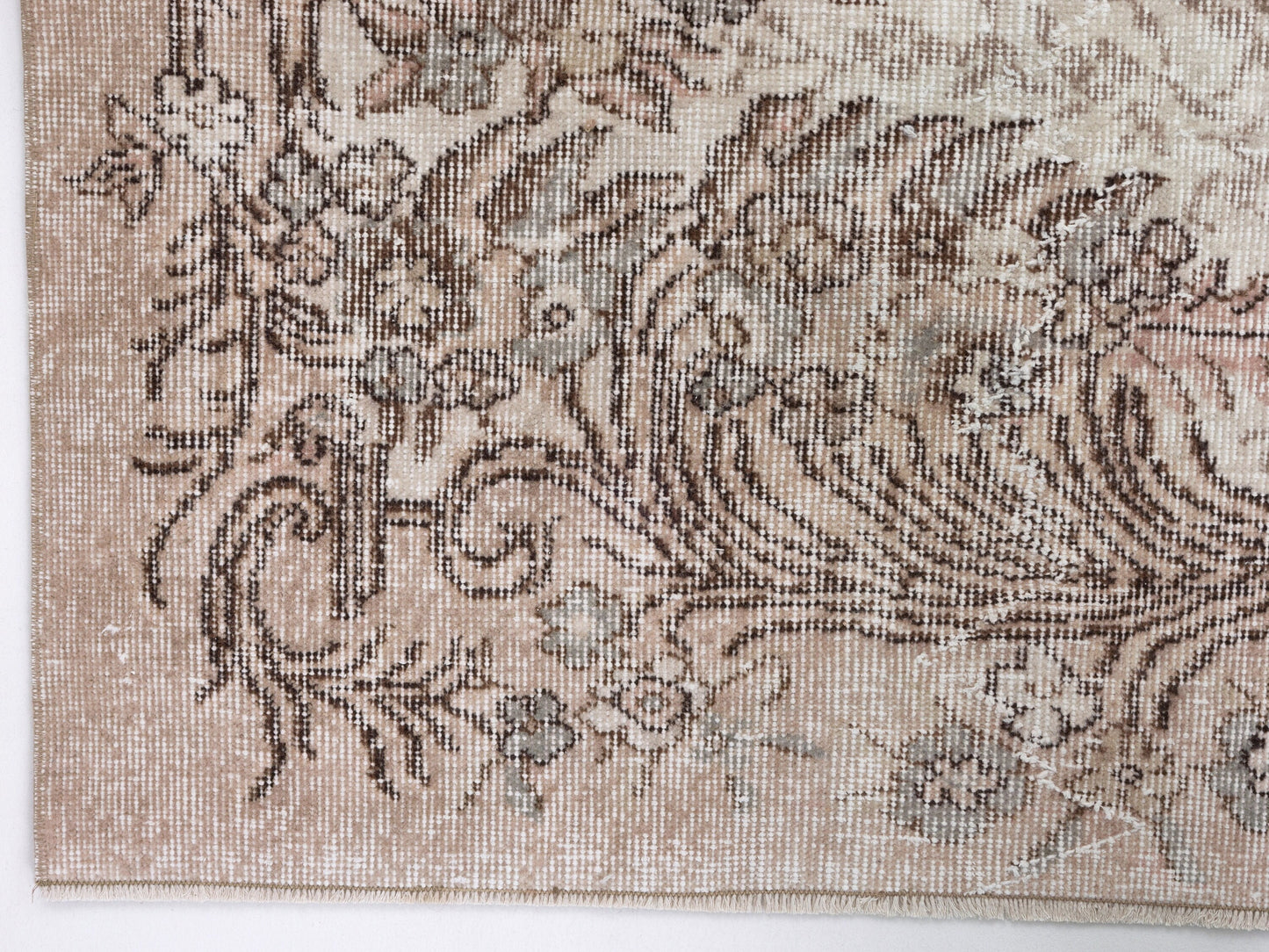 Vintage Rug, Handmade Rug 6x8, Turkish Oushak Unique Rug, Area Primitive Rug, Rustic Antique Rug, Carpet Rug, Living Room Rug, 10362