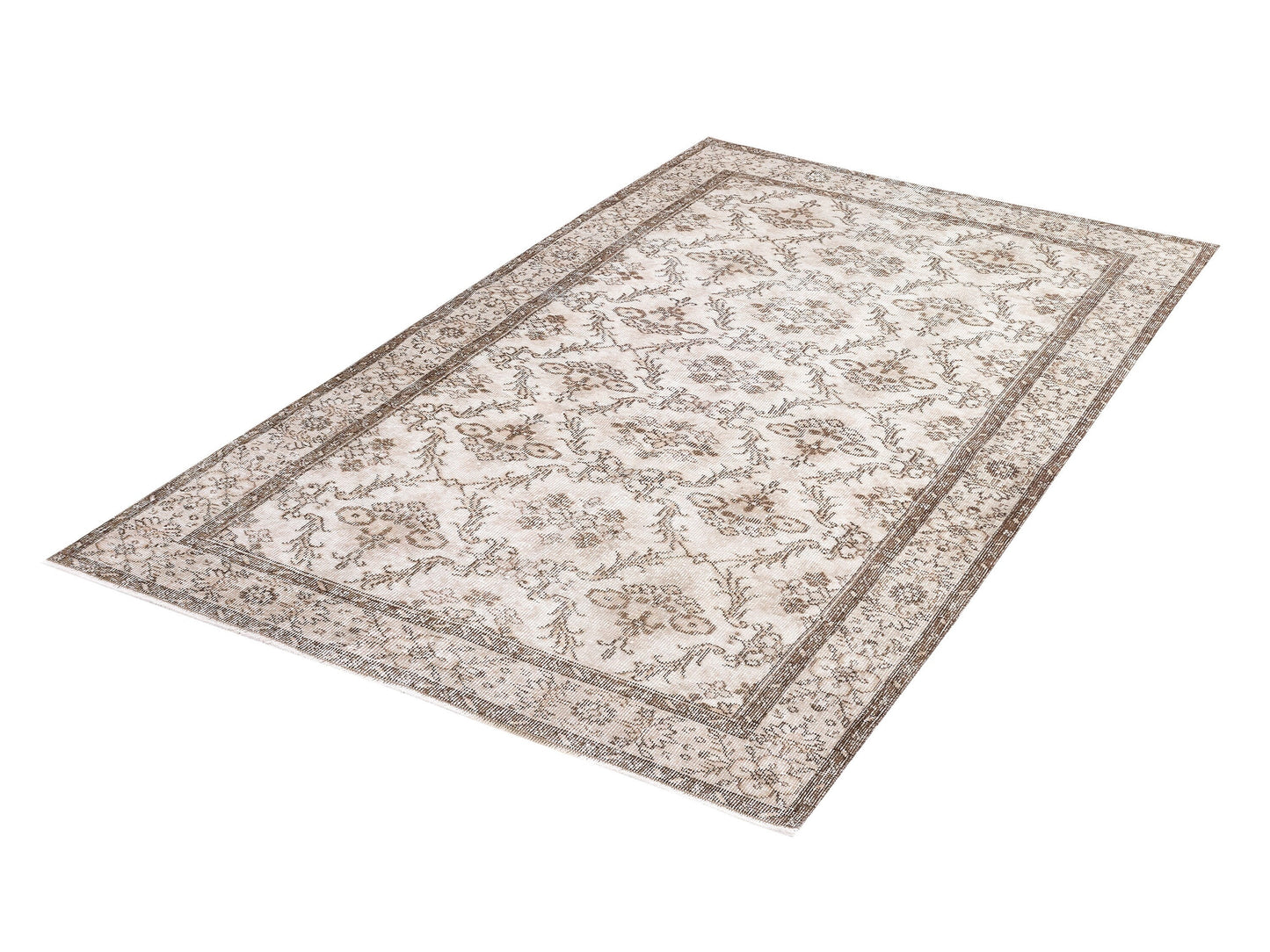 Oushak Area Rug, Handmade Unique Rug, Turkish Vintage Rug, Bohemian Antique Rug, Neutral Floor Eclectic Rug, Turkey Rug, Rug 5x8, 10367