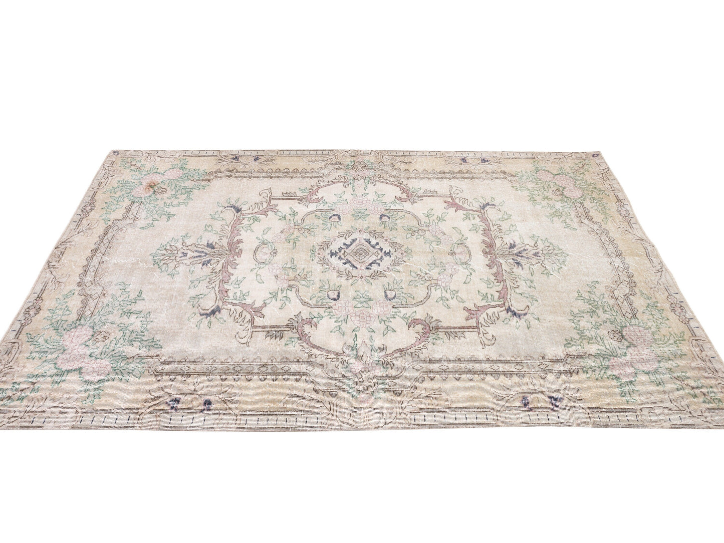 Vintage Rug, Oushak Rug 5x8, Turkish Handmade Unique Rug, Primitive Rustic Rug, Area Antique Old Rug, Living Room Rug, Carpet Rug, 10363