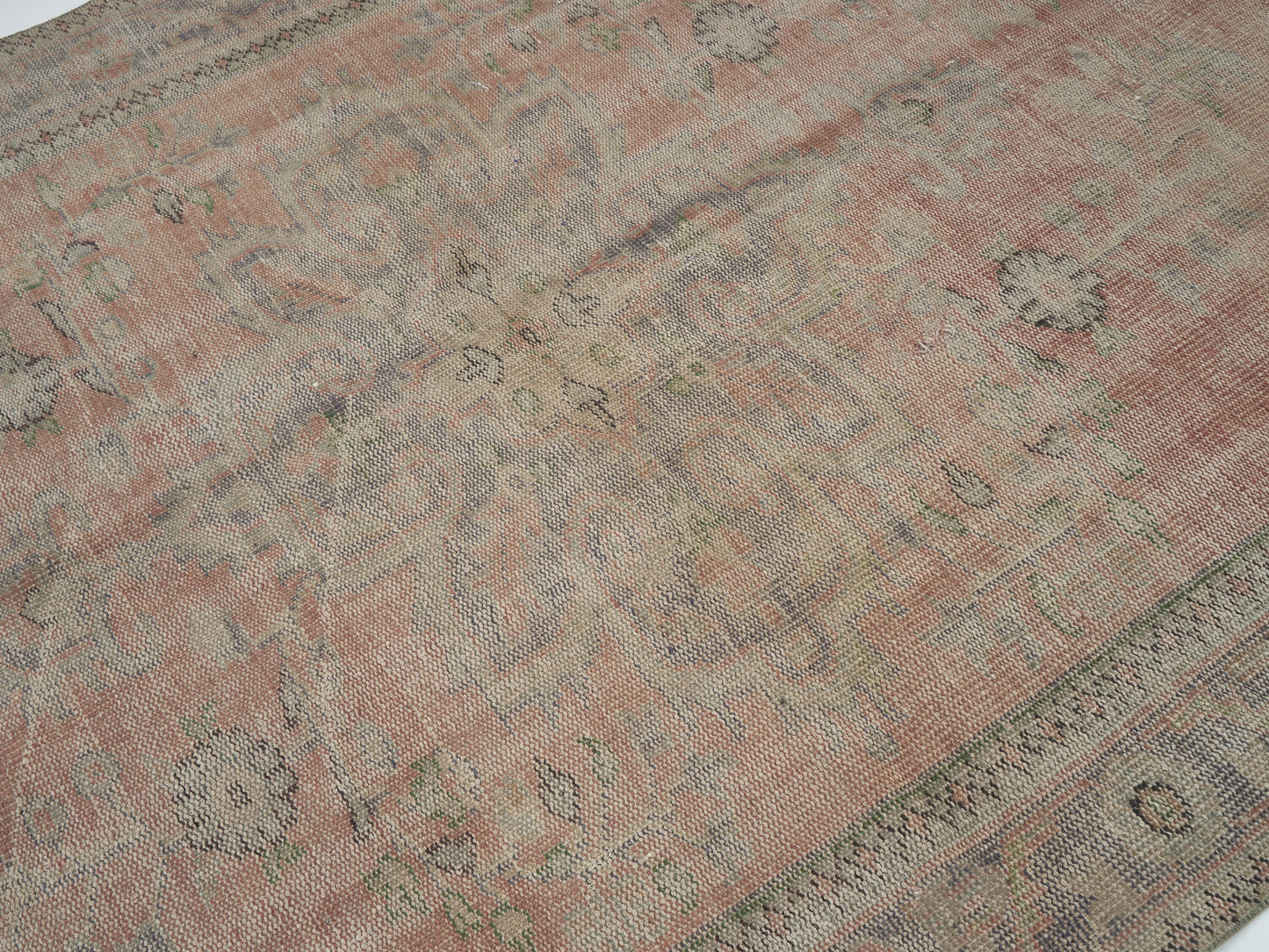 Turkish Handmade Area Rug, Vintage Oushak Rug, Anatolia Rug, Vintage Carpet, Neutral Floor Rug, Living Room Rug, Turkey Rug, Rug 6x10, 12129