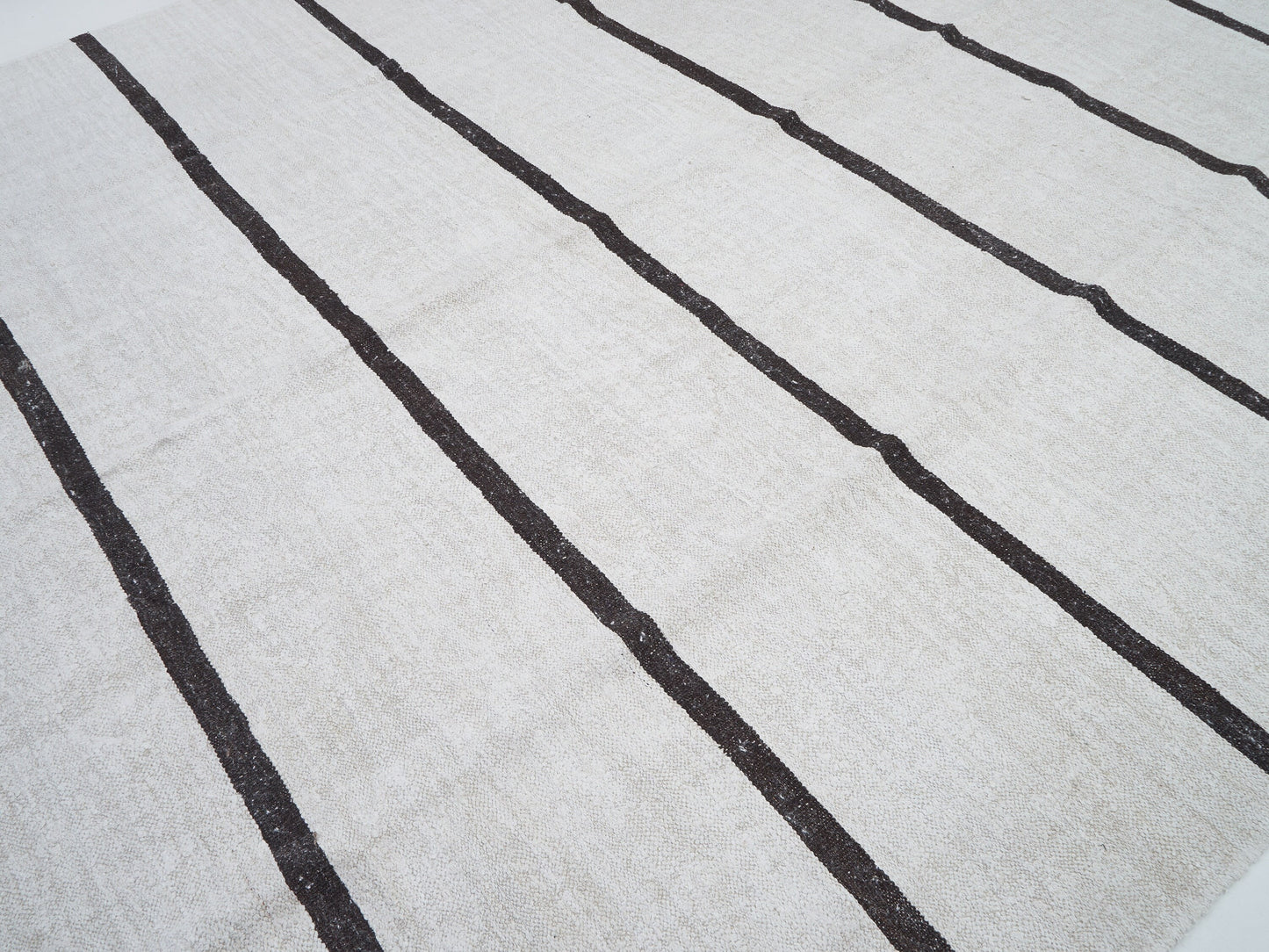 Striped Kilim Rug, White Kilim Rug, Turkish Kilim, Vintage Kilim, Large Rug, Kilim Rug 10x12, Area Kilim Rug, Oversize Rug, Hemp Rug, 12233