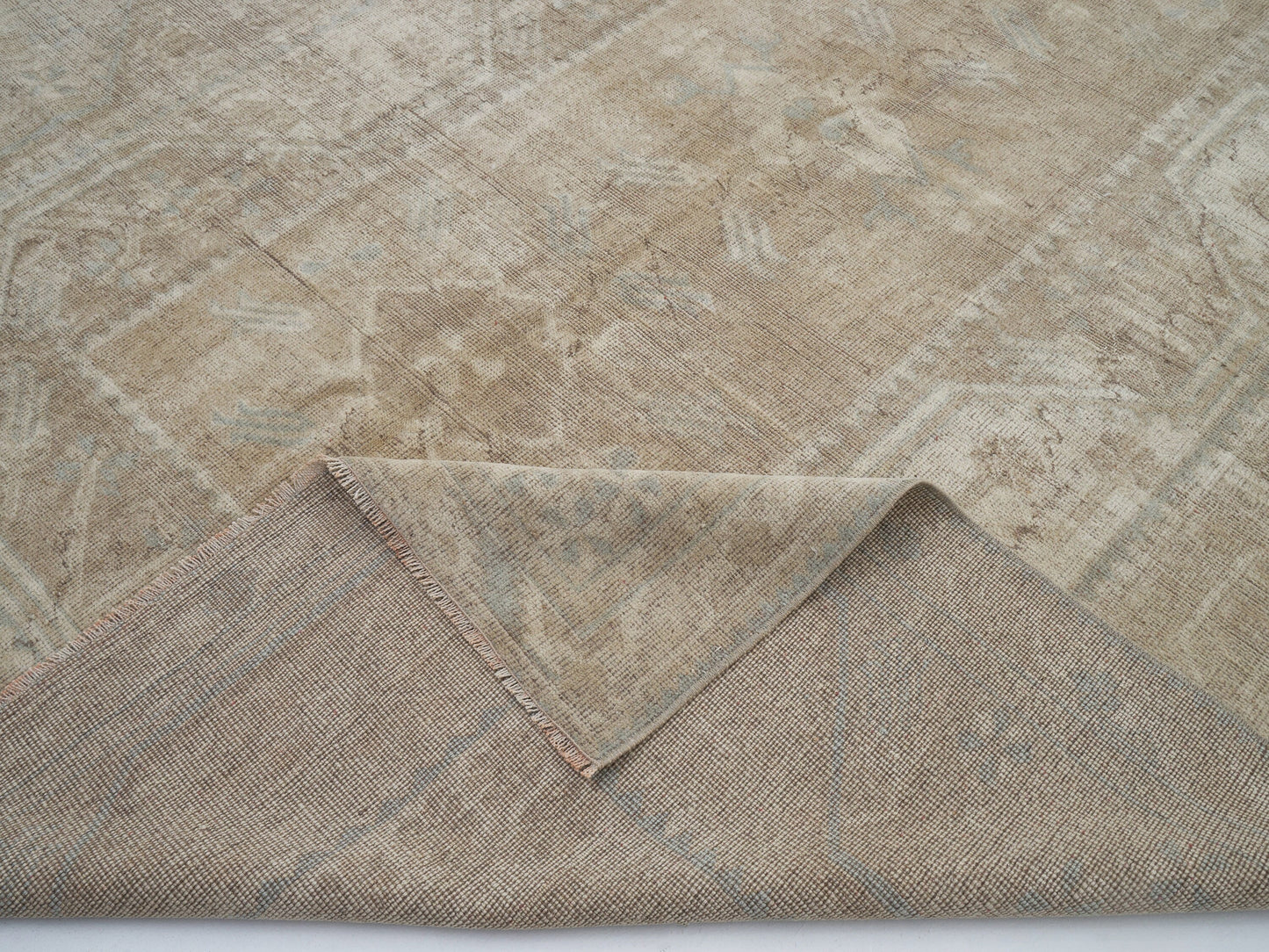Oushak Rug, Vintage Handmade Rug, Turkish Area Muted Rug, Scandinavian Rug, Turkey Rug, Neutral Floor Rug, Kid Room Rug, Rug 6x9, 12243