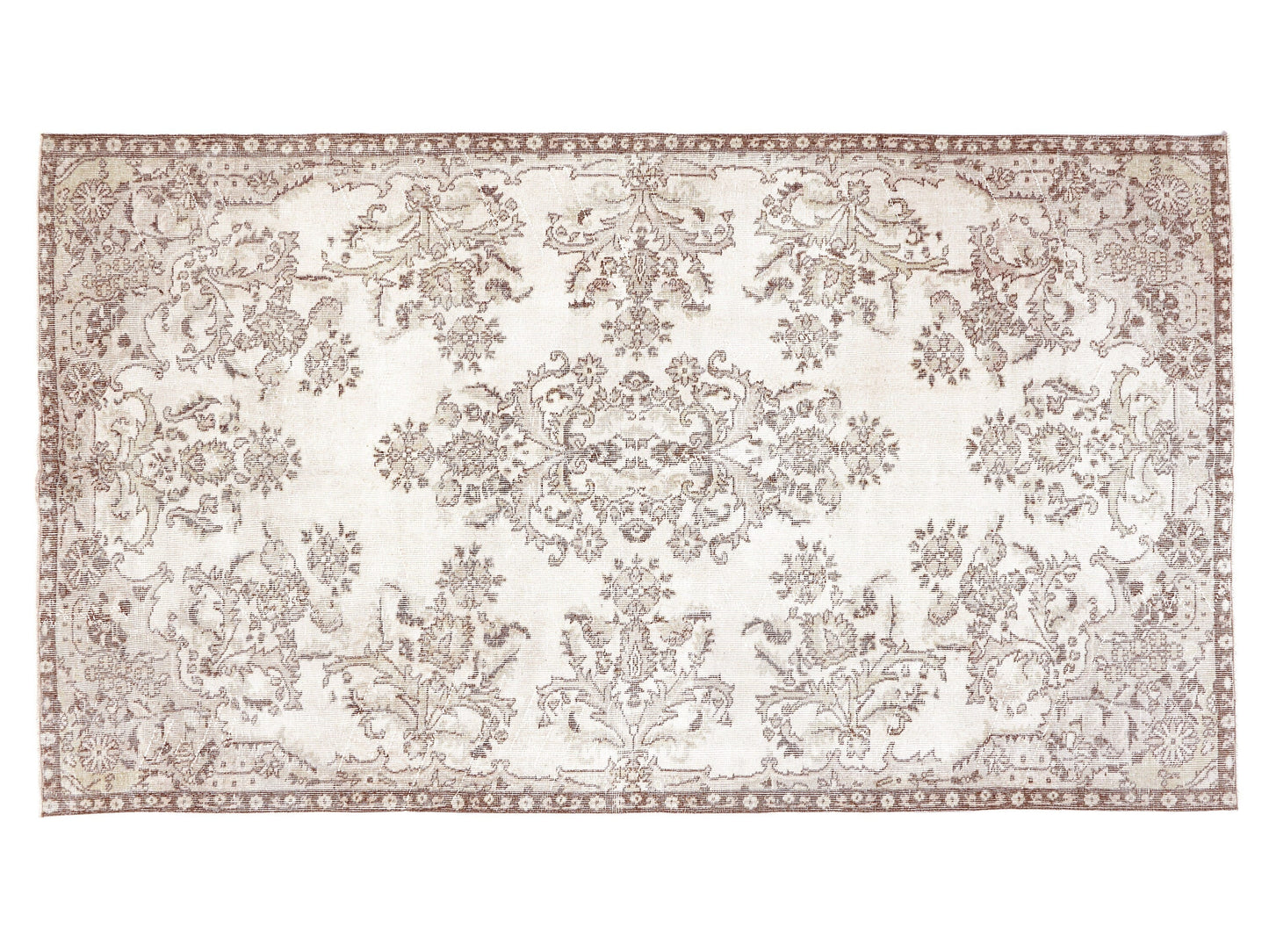 Oushak Rug, Turkish Rug, Vintage Handmade Rug, Neutral Area Rug,Bedroom Rug, Scandinavian Rug, Carpet Rug, Turkey Rug, Rug 5x9, 10384