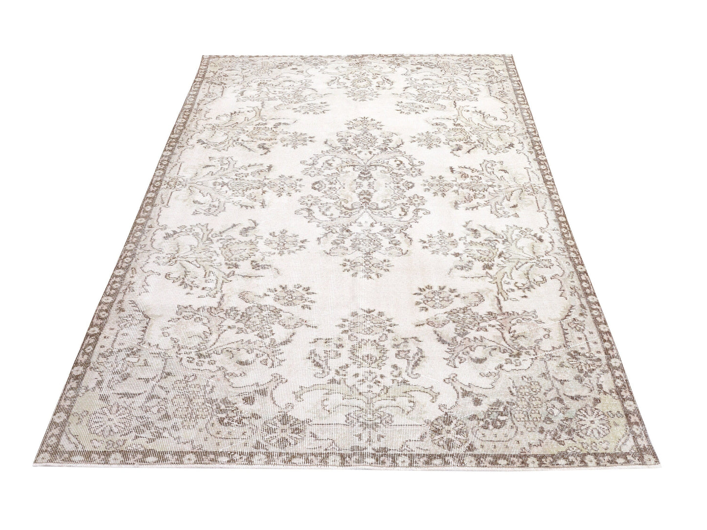 Oushak Rug, Turkish Rug, Vintage Handmade Rug, Neutral Area Rug,Bedroom Rug, Scandinavian Rug, Carpet Rug, Turkey Rug, Rug 5x9, 10384