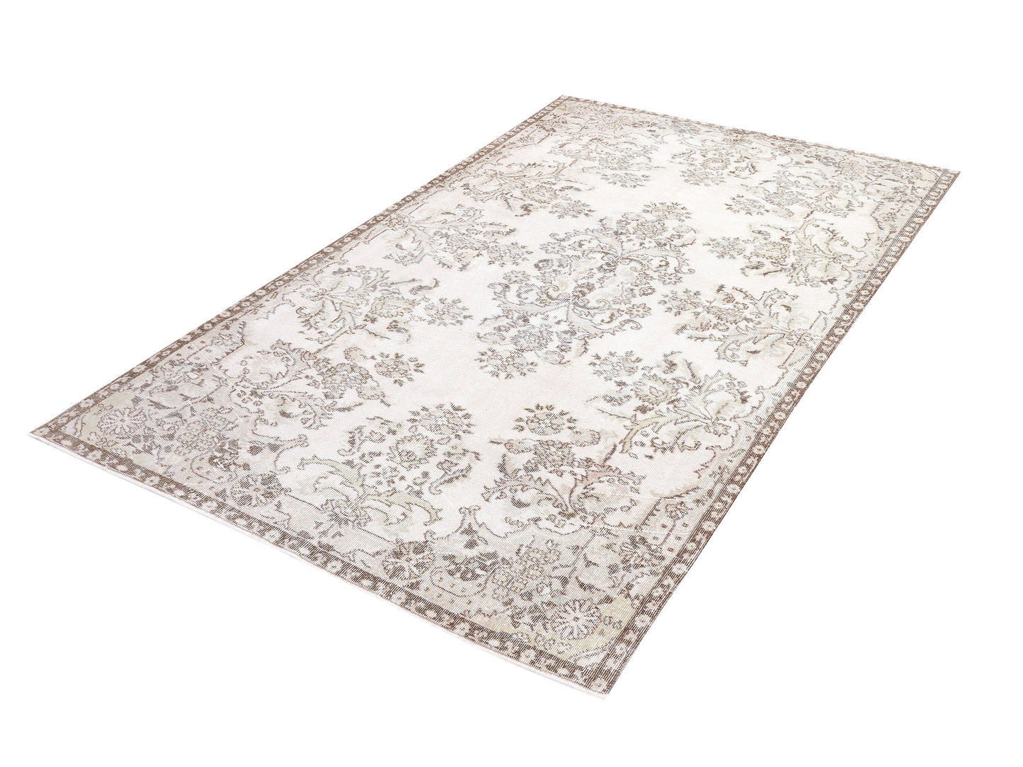 Oushak Rug, Turkish Rug, Vintage Handmade Rug, Neutral Area Rug,Bedroom Rug, Scandinavian Rug, Carpet Rug, Turkey Rug, Rug 5x9, 10384