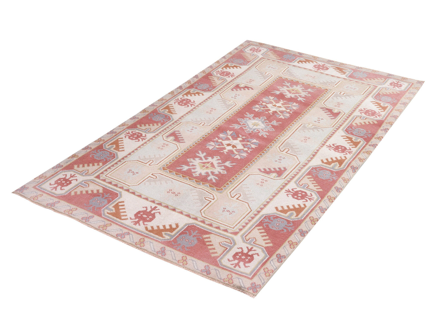 Handmade Area Rug, Vintage Oushak Rug, Turkish Antique Eclectic Rug, Carpet Rug, Living Room Rug, Bohemian Rug, Anatolia Rug, Rug 4x6, 10354