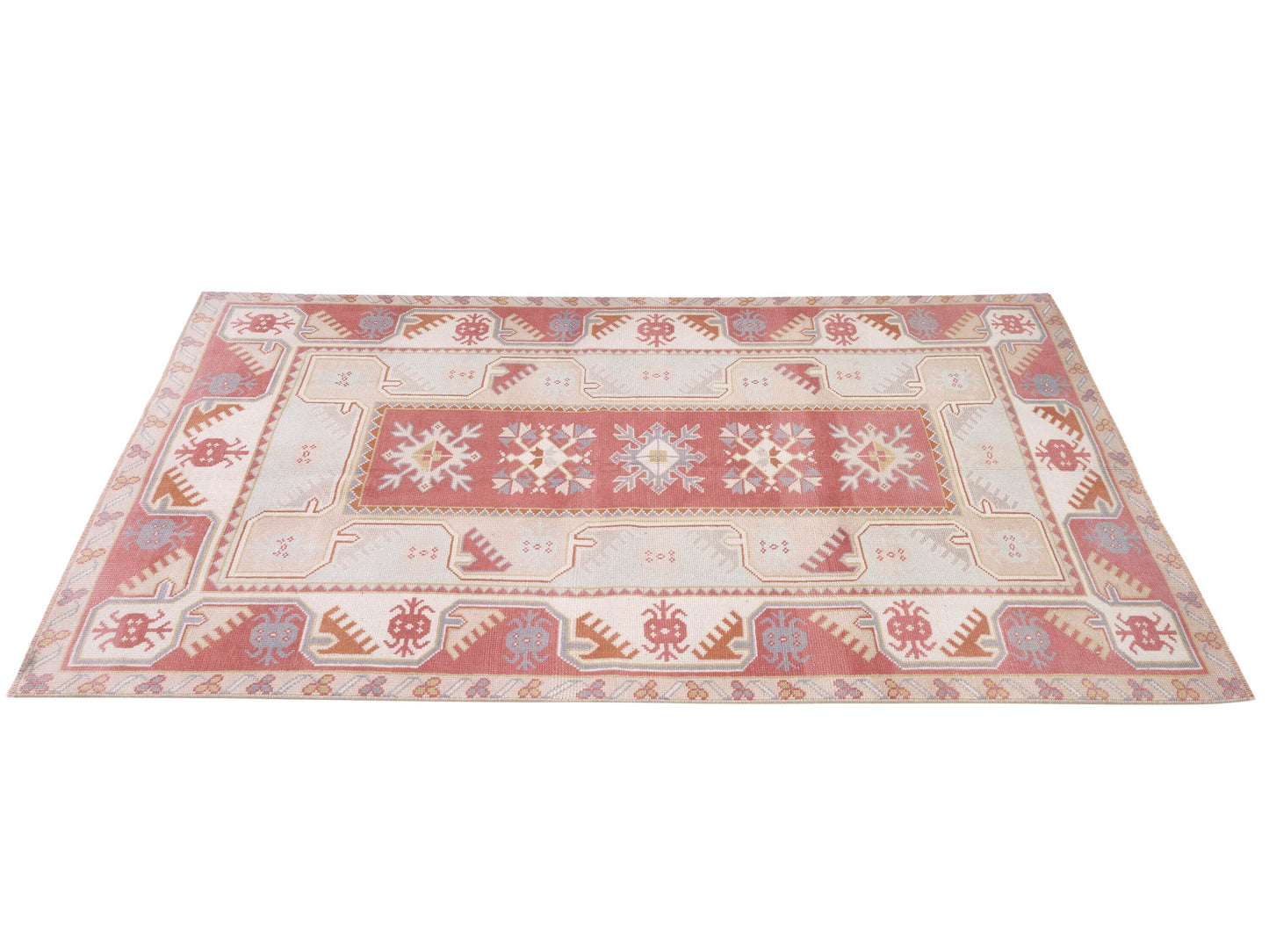 Handmade Area Rug, Vintage Oushak Rug, Turkish Antique Eclectic Rug, Carpet Rug, Living Room Rug, Bohemian Rug, Anatolia Rug, Rug 4x6, 10354