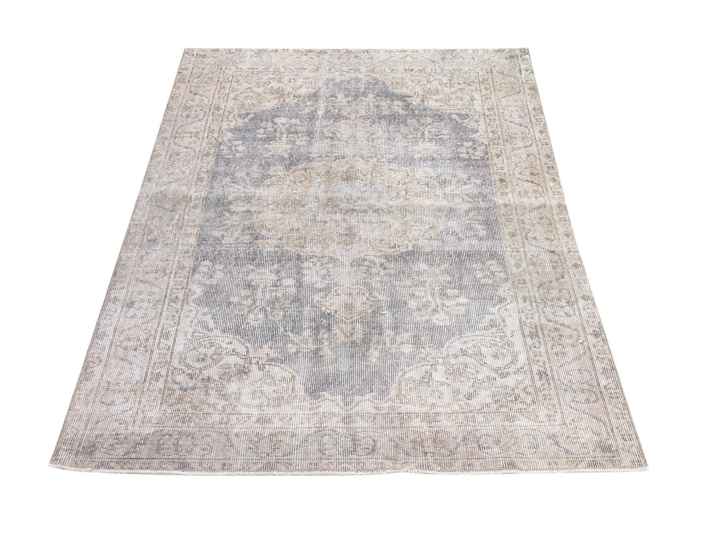Oushak Rug, Vintage Rug 4x6, Turkish Handmade Unique Rug, Area Floor Rug, Neutral Muted Rug, Turkey Rug, Living Room Rug, Carpet Rug, 10348