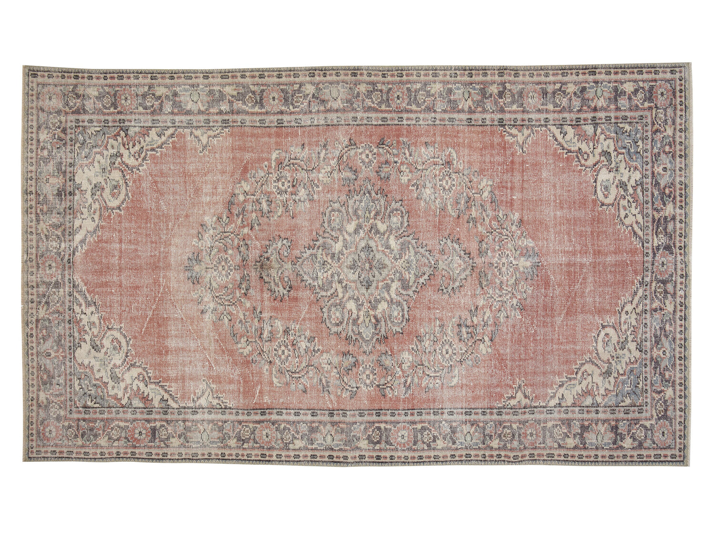 Vintage Handmade Area Rug, Turkish Oushak Eclectic Rug, Anatolia Rug, Living Room Rug, Carpet Rug, Turkey Rug, Bohemian Rug, Rug 6x10, 12113