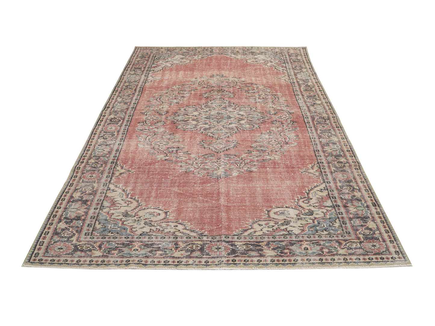 Vintage Handmade Area Rug, Turkish Oushak Eclectic Rug, Anatolia Rug, Living Room Rug, Carpet Rug, Turkey Rug, Bohemian Rug, Rug 6x10, 12113