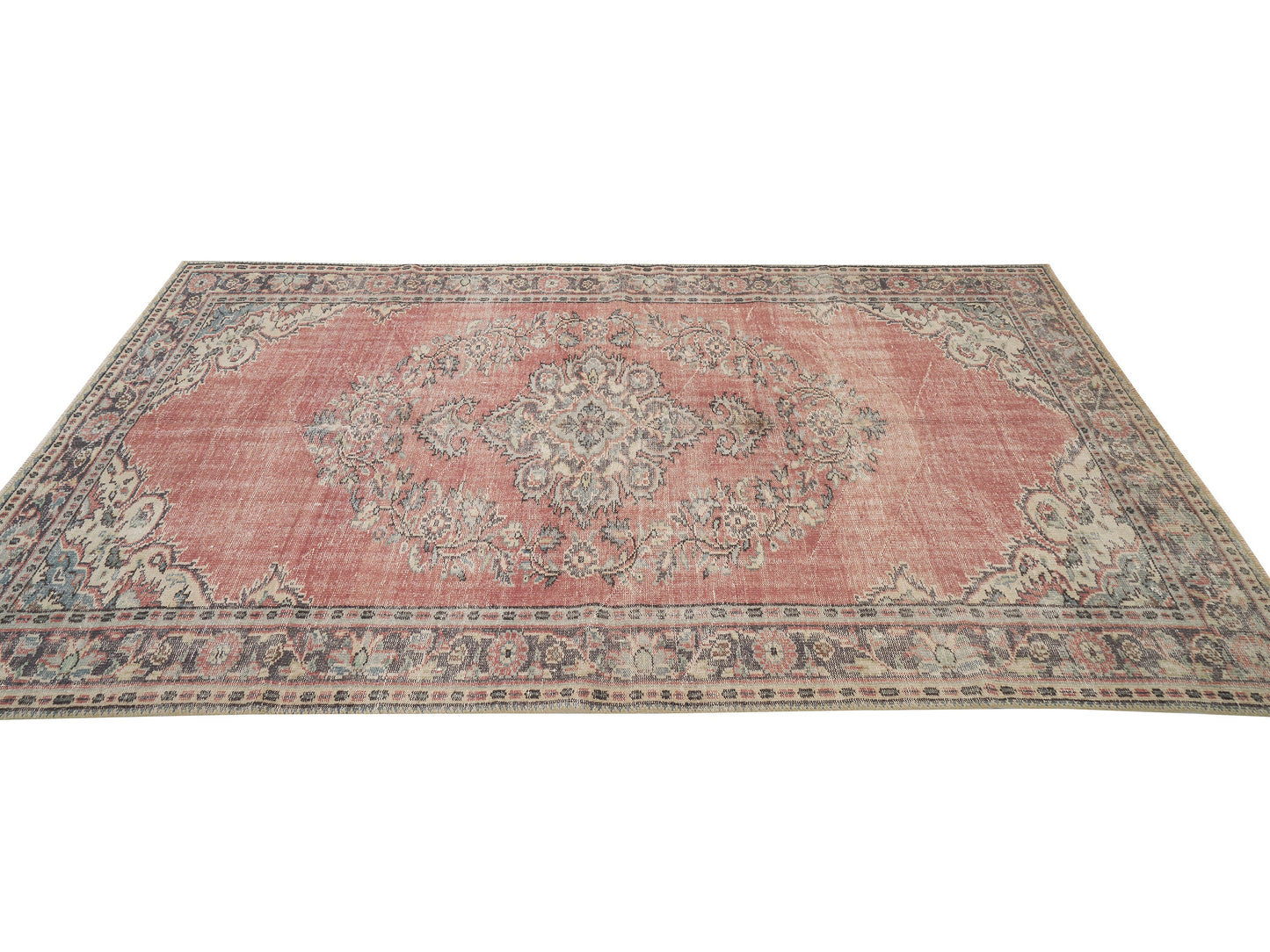Vintage Handmade Area Rug, Turkish Oushak Eclectic Rug, Anatolia Rug, Living Room Rug, Carpet Rug, Turkey Rug, Bohemian Rug, Rug 6x10, 12113
