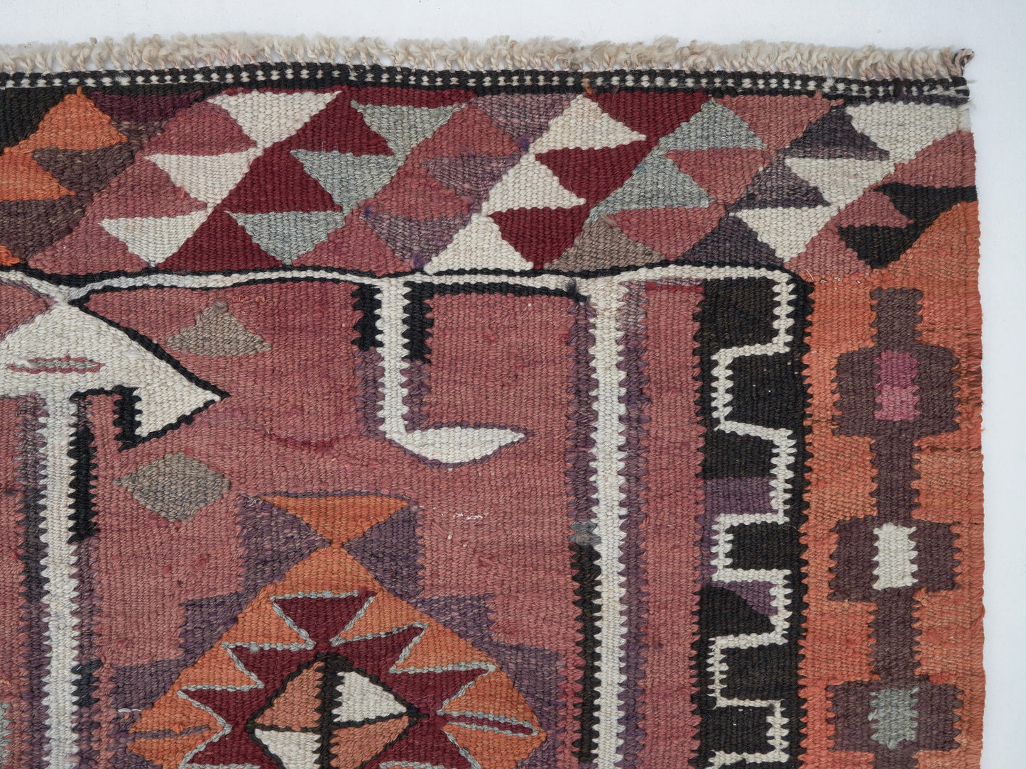 Turkish Vintage Runner Rug, Oushak Eclectic Runner Rug, Handmade Antique Runner Rug, Kilim Runner Rug, Bohemian Rug, Runner Rug 4x12, 11280