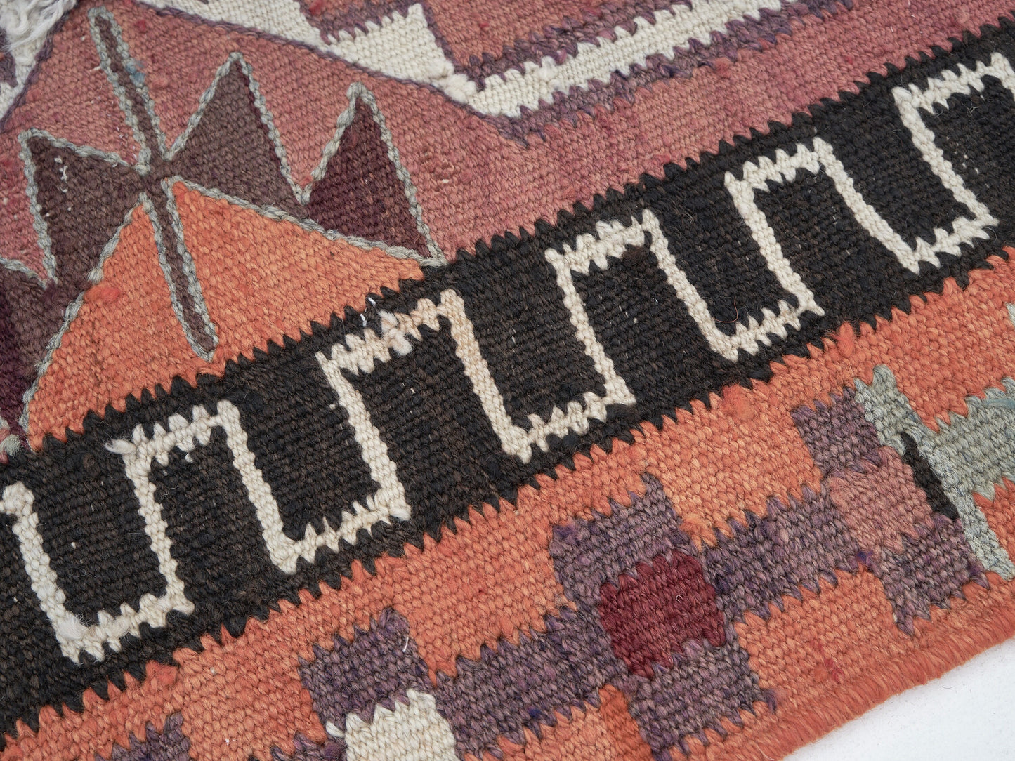 Turkish Vintage Runner Rug, Oushak Eclectic Runner Rug, Handmade Antique Runner Rug, Kilim Runner Rug, Bohemian Rug, Runner Rug 4x12, 11280