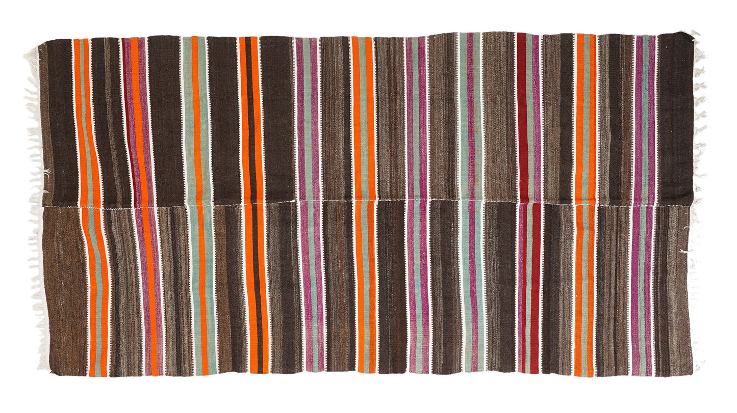 Turkish Handmade Kilim Rug, Vintage Eclectic Kilim Rug, Area Antique Kilim Rug, Living Room Rug, Kilim Rug 5x9, Bohemian Rug, 12785