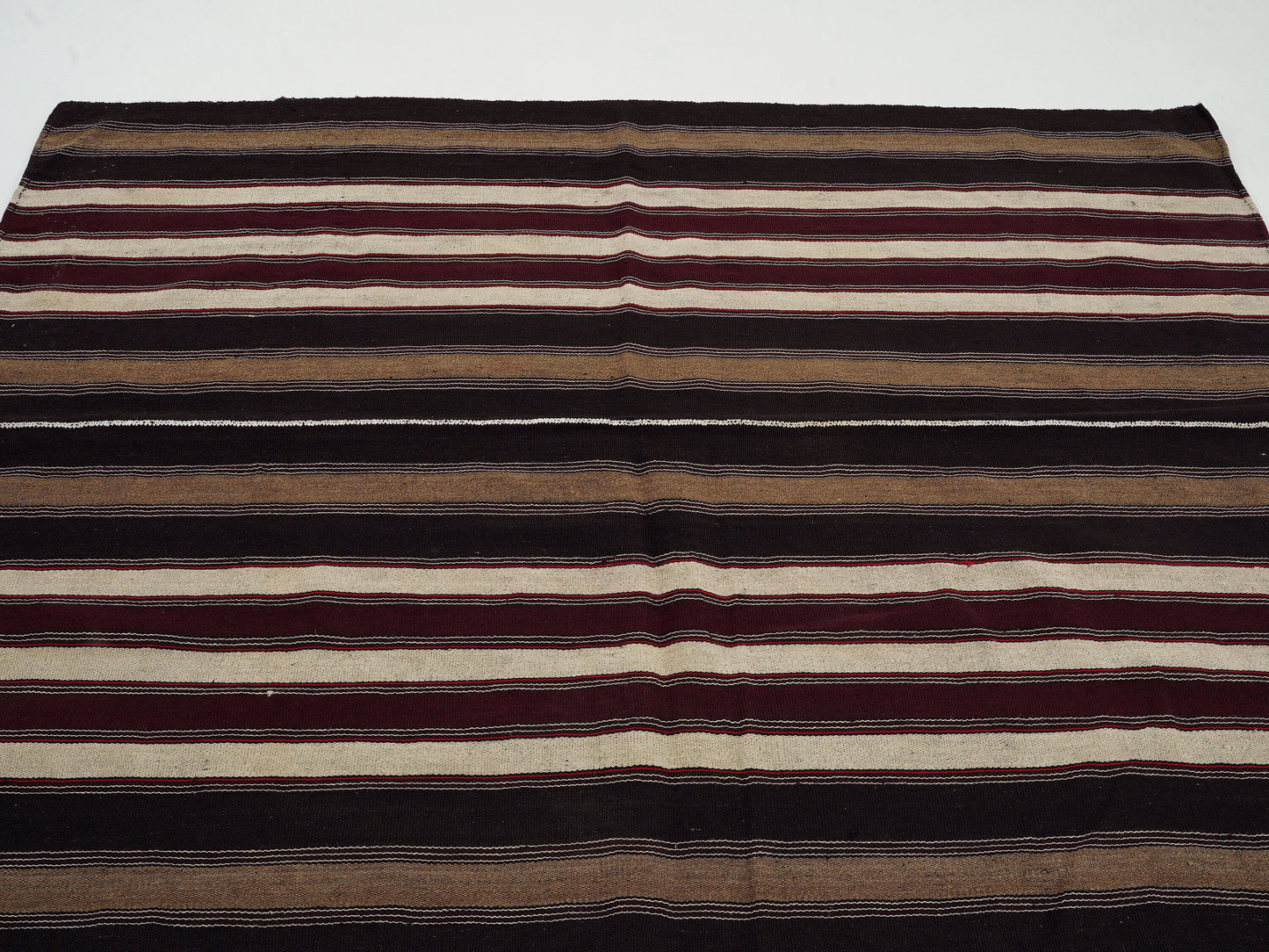 Turkish Vintage Kilim Rug, Handmade Antique Kilim Rug, Area Striped Kilim Rug, Living Room Rug, Kilim Rug 5x7, Goat Hair Rug, 12810