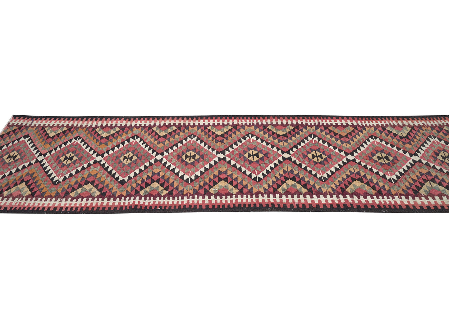 Handmade Runner Rug, Turkish Runner, Vintage Runner, Oushak Runner, Anatolia Rug, Hallway Runner, Bohemian Rug, Runner Rug 3x11, 11287