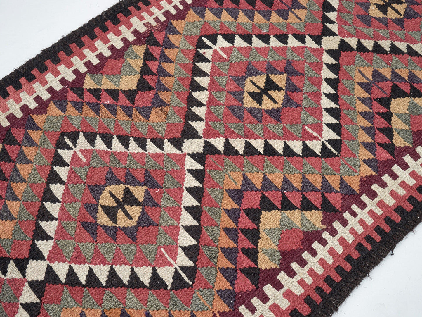 Handmade Runner Rug, Turkish Runner, Vintage Runner, Oushak Runner, Anatolia Rug, Hallway Runner, Bohemian Rug, Runner Rug 3x11, 11287