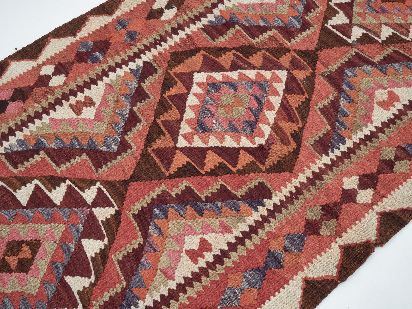 Turkish Oushak Runner Rug, Handmade Antique Runner Rug, Vintage Eclectic Runner Rug, Anatolia Rug, Hallway Runner, Rug Runner 3x8, 11286