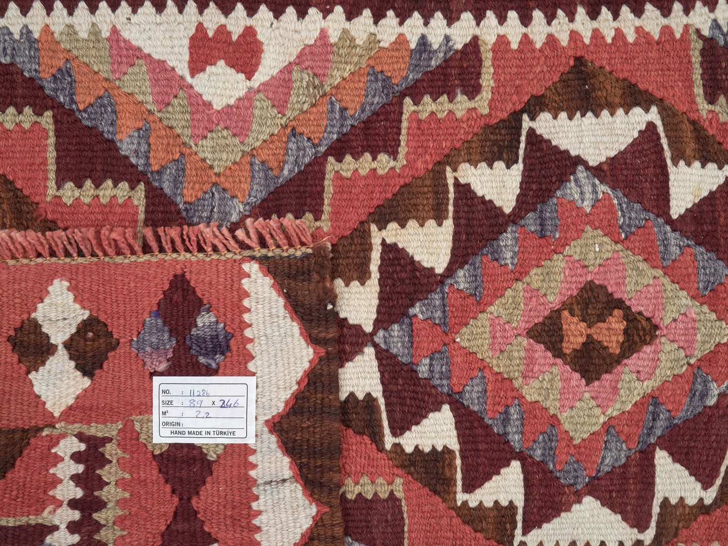 Turkish Oushak Runner Rug, Handmade Antique Runner Rug, Vintage Eclectic Runner Rug, Anatolia Rug, Hallway Runner, Rug Runner 3x8, 11286